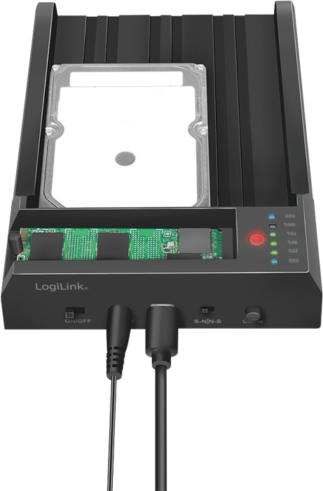 LOGILINK USB 3.2 Dual-Dockingstation QP0031 Klonfunktion LOGILINK Festplatten-Dockingstation QP0031, USB 3.2 Gen2, Quickport