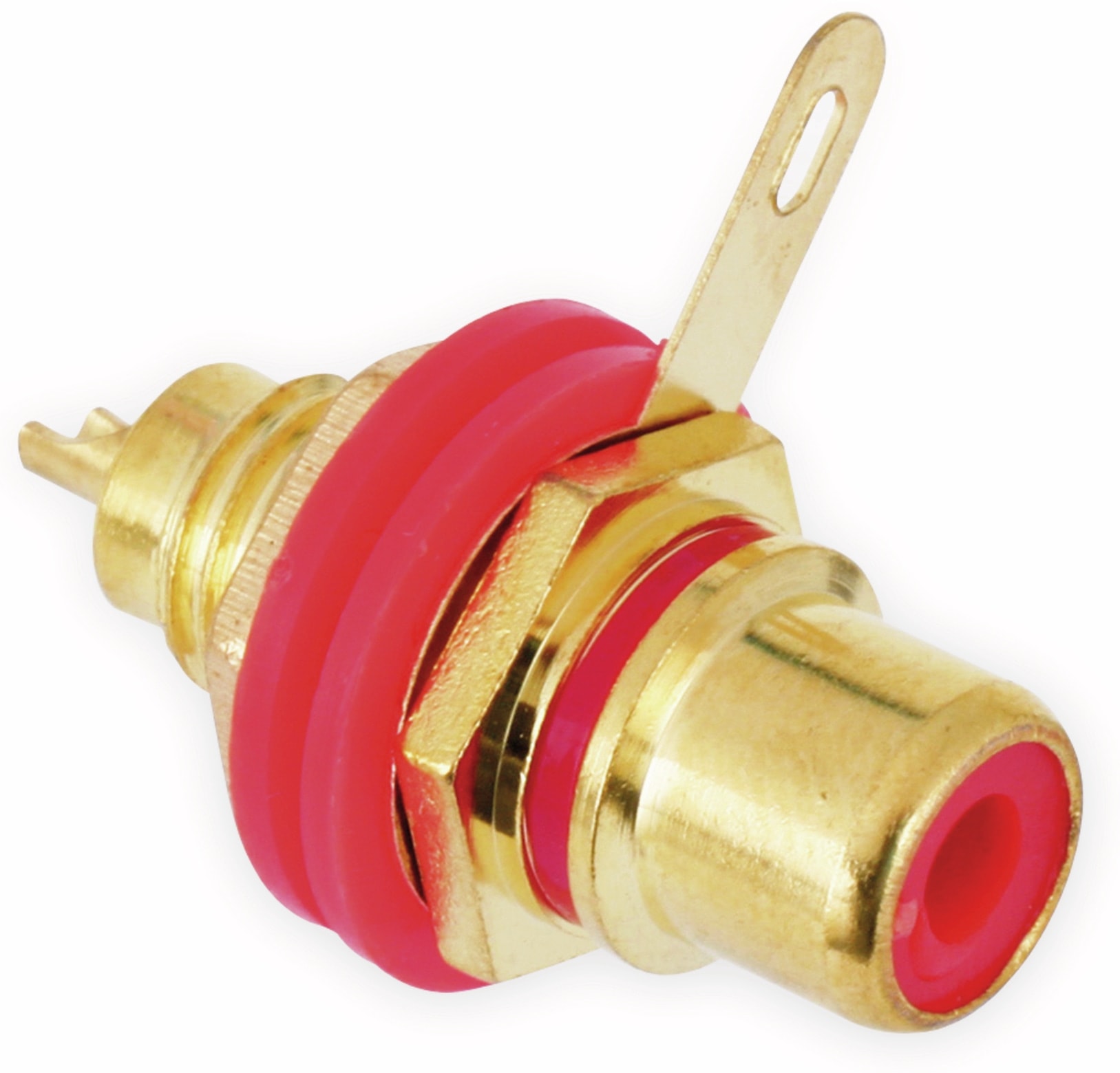 GOOBAY Cinch-Einbaubuchse, rot, 8 mm GOOBAY Cinch-Einbaubuchse, rot, 8 mm