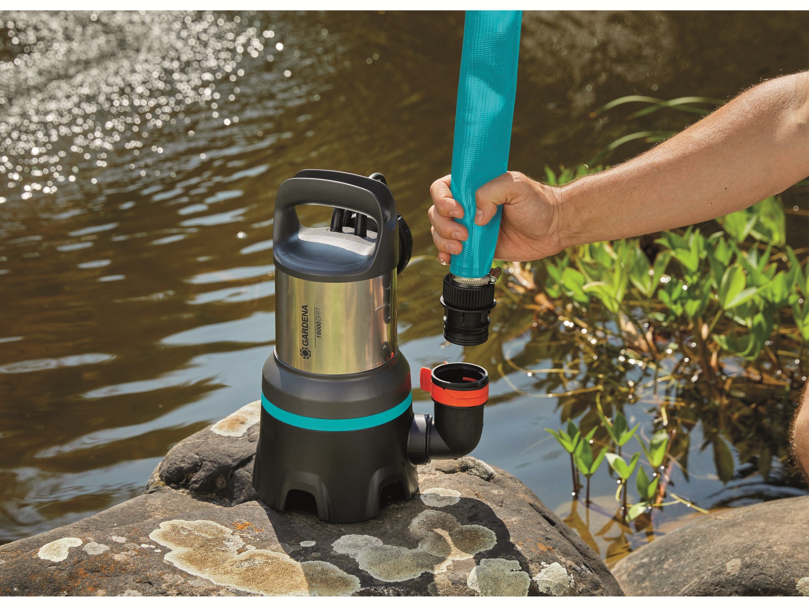 GARDENA Tauchpumpe 9042-20, Schmutzwasser, 450 W, 16.000 l/h