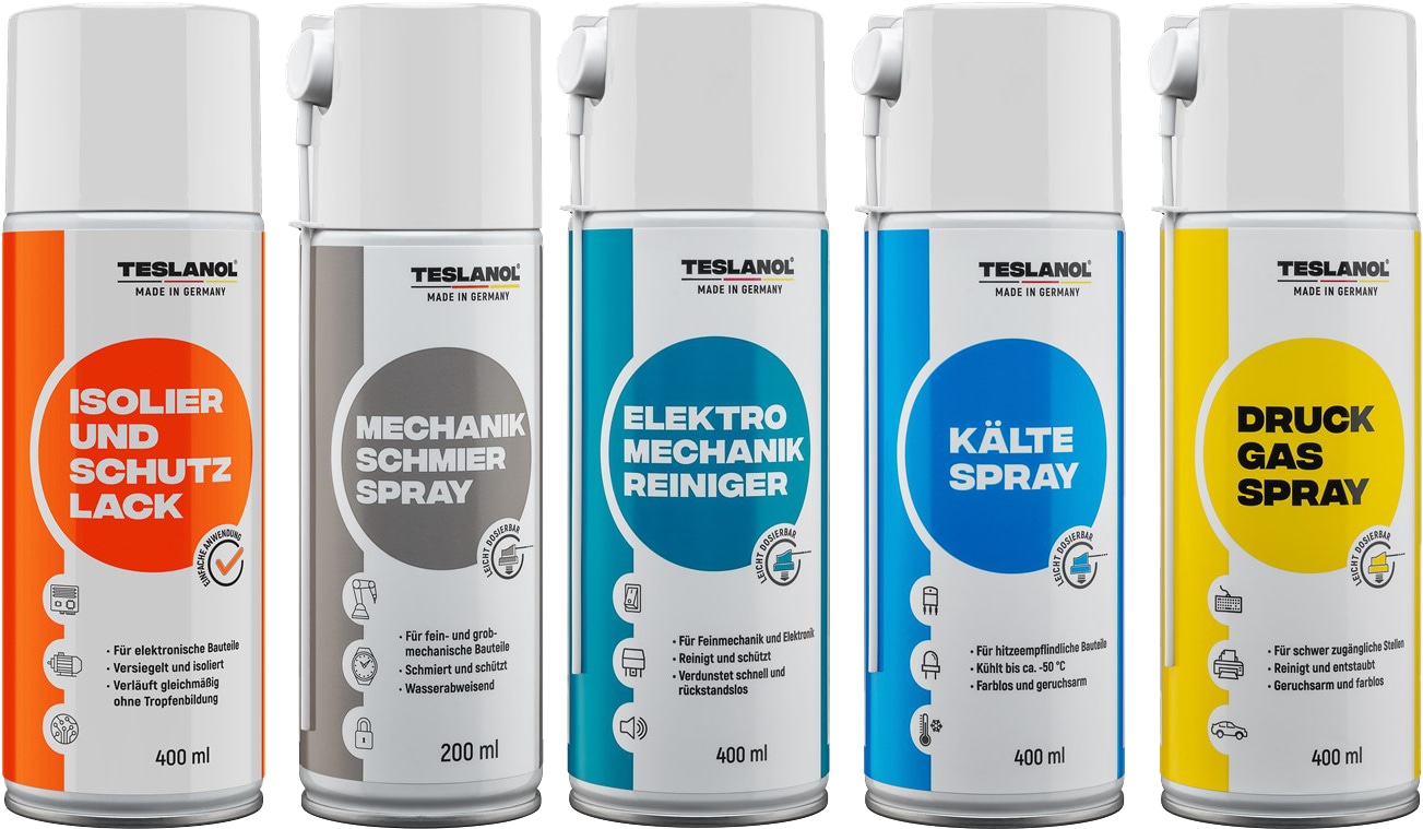 TESLANOL Feinmechanik-Spray-Set, 5-teilig