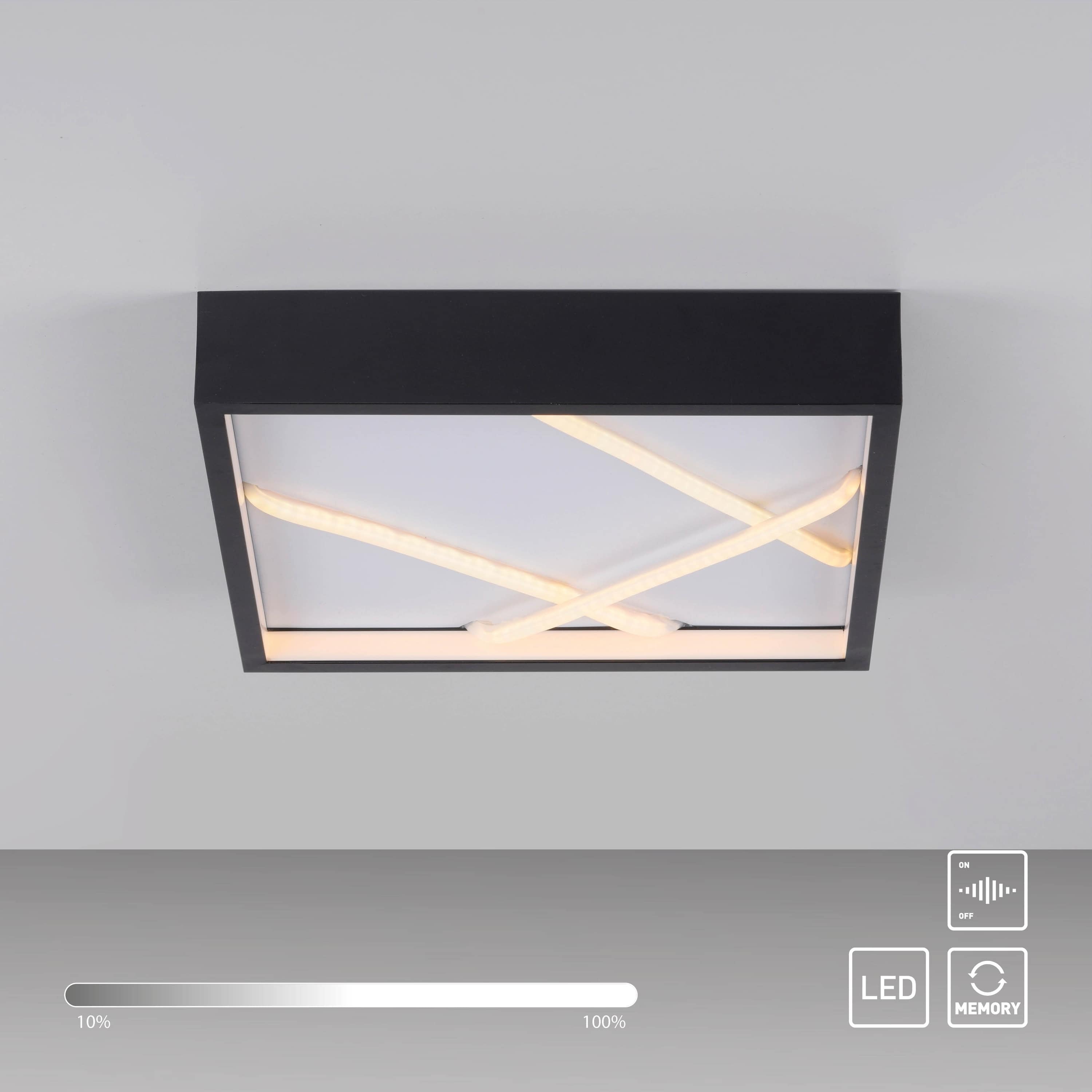 JUST LIGHT LED-Deckenleuchte 14092-18, 28W, 3000K, 3500lm, warmweiß, IP20, schwarz JUST LIGHT LED-Deckenleuchte 14092-18, 28W, 3000K, 3500lm, warmweiß, IP20, schwarz