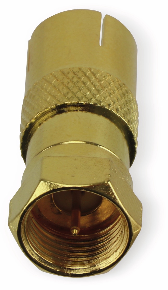 S-IMPULS F-Adapter, F-Stecker/Koaxialkupplung, vergoldet S-IMPULS F-Adapter, F-Stecker/Koaxialkupplung, vergoldet