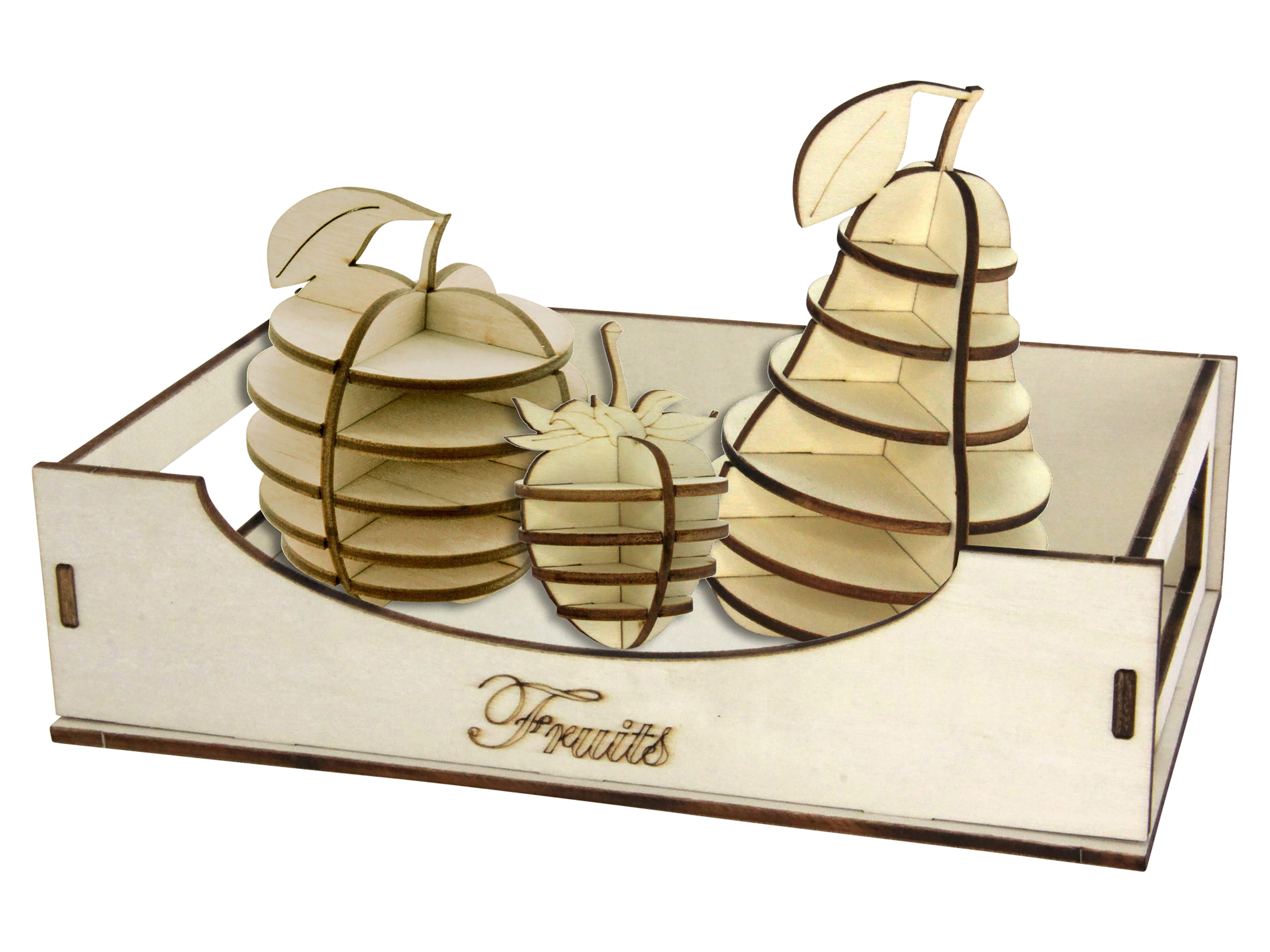 SOL-EXPERT 3D Holz Puzzle Obstkorb (OHNE FRÜCHTE) SOL-EXPERT 3D Holz Puzzle Obstkorb