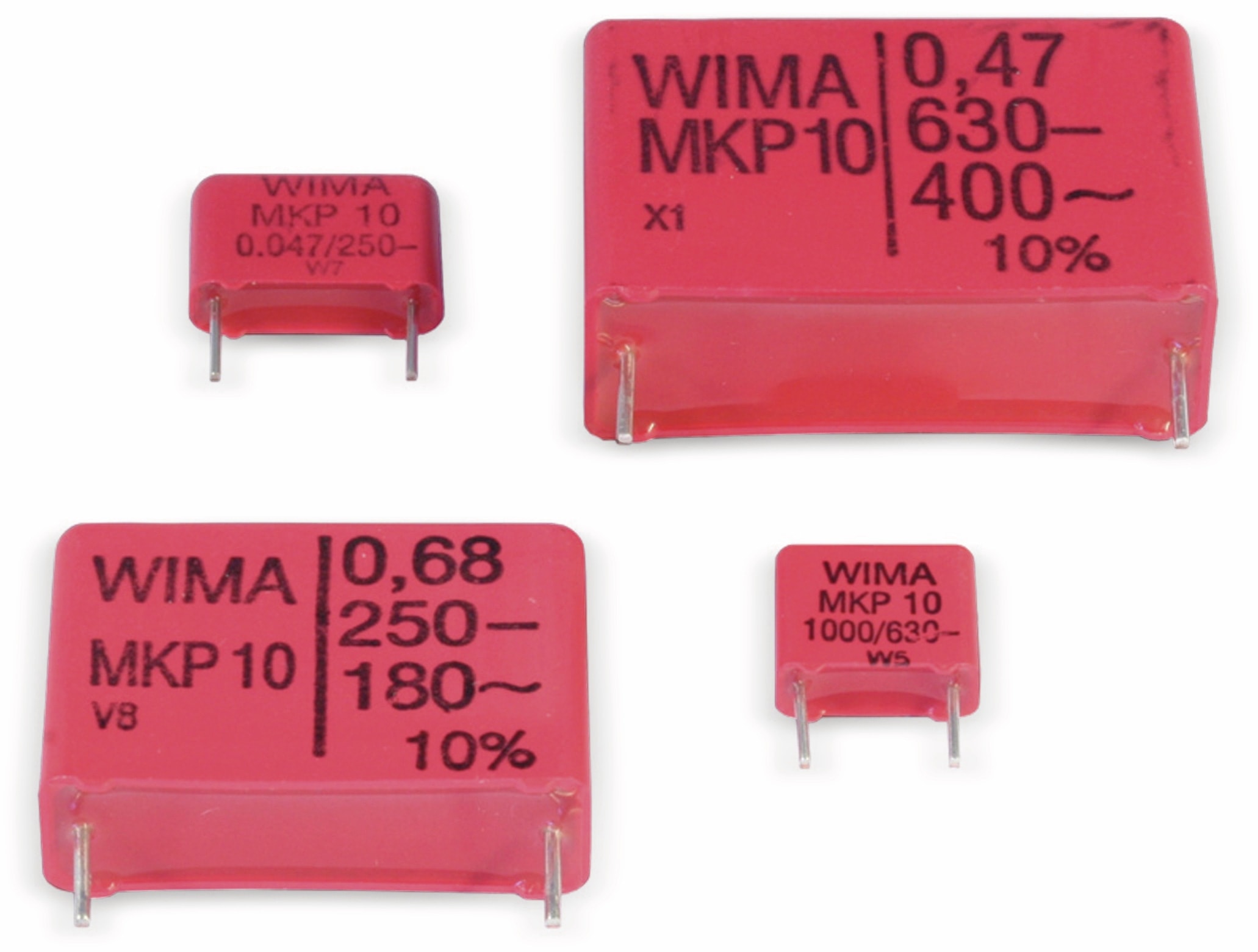 WIMA Folienkondensator, 22nF, 630 V-, 400 V~ radial, RM 10 WIMA Folienkondensator, 22nF, 630V