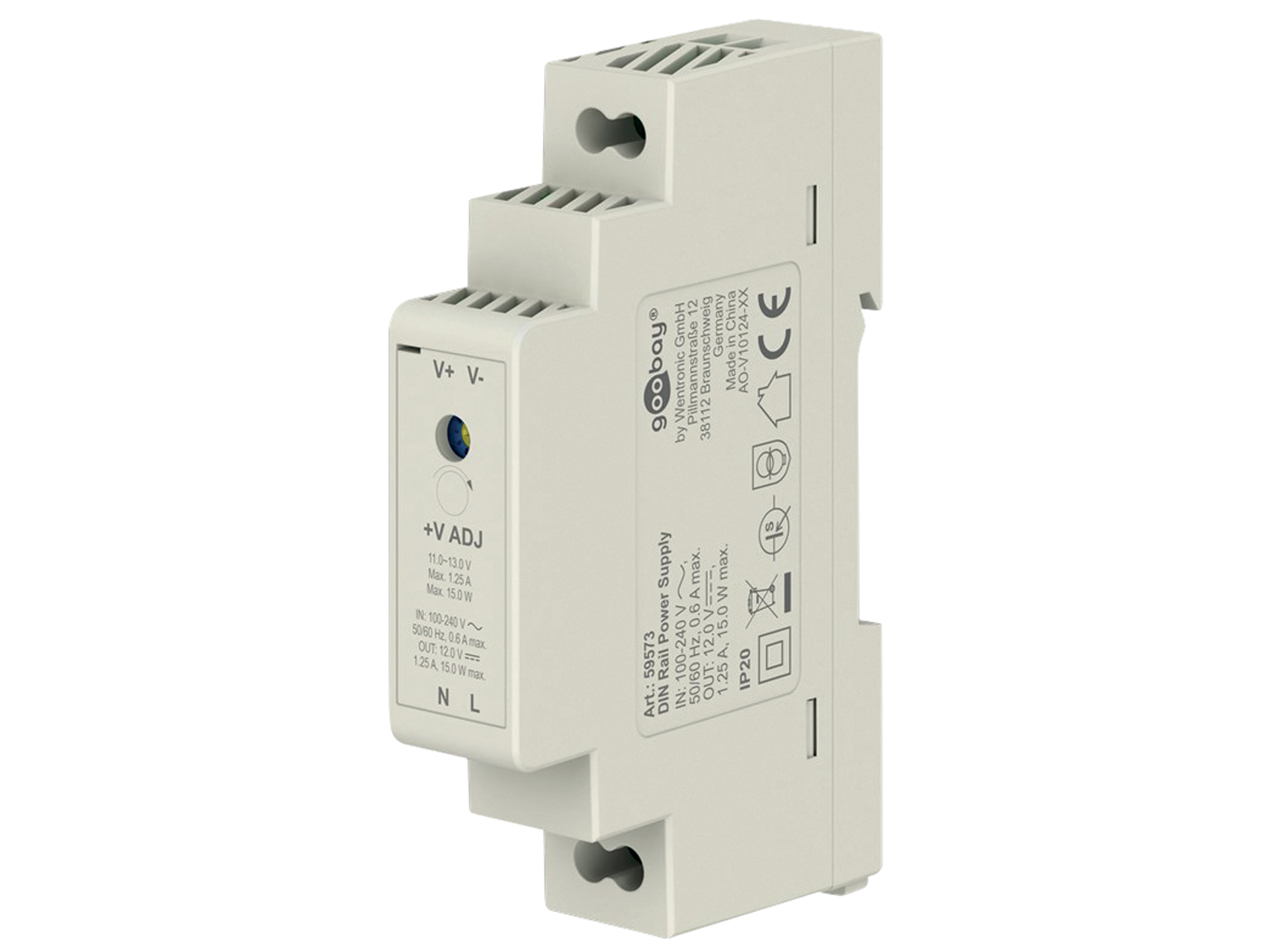 GOOBAY Hutschienen-Netzteil 59574, 5 V, 2,4 A, 12 W GOOBAY Hutschienen-Netzteil 59574, 5 V, 2,4 A, 12 W