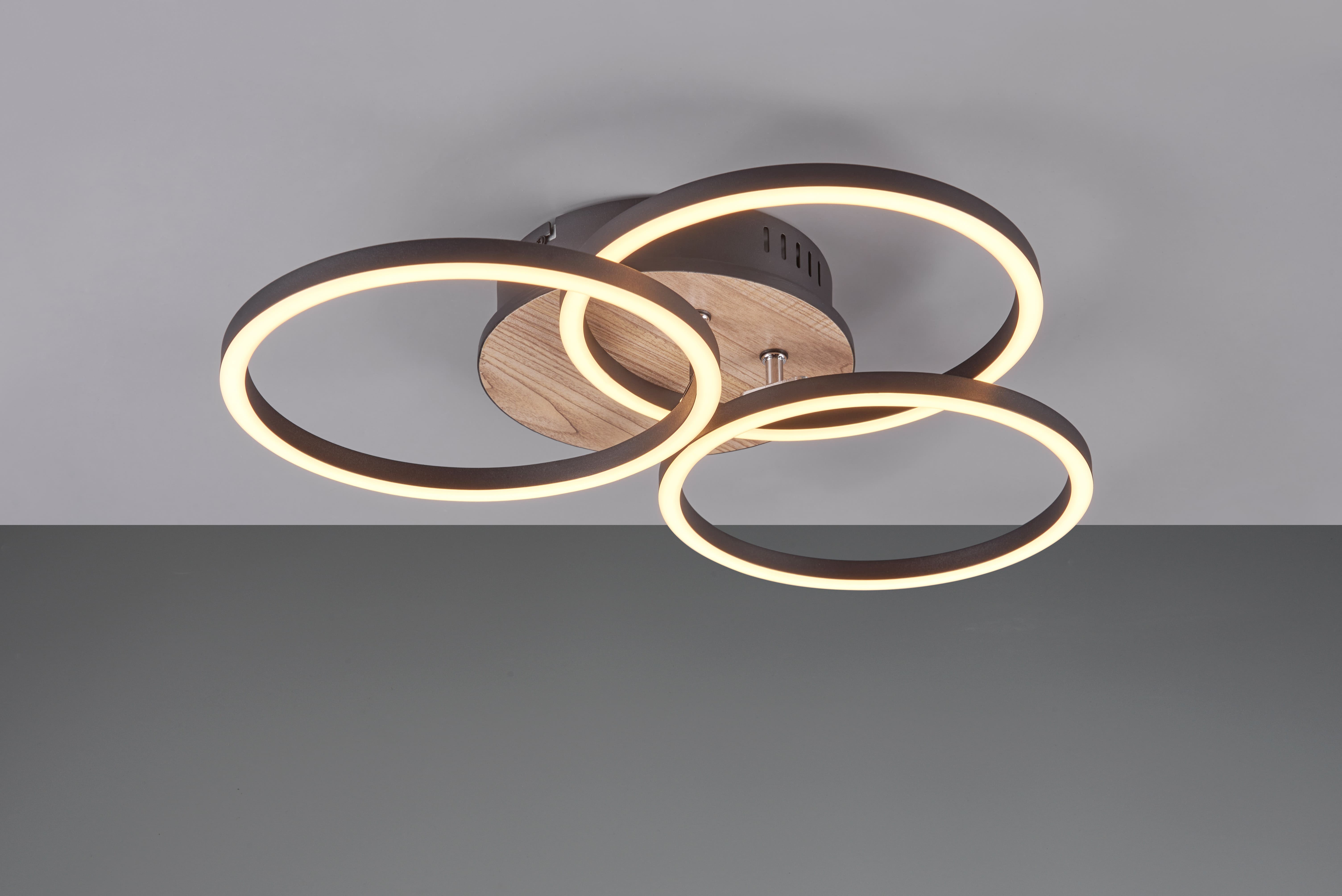 REALITY LED-Deckenleuchte Circle R62823135 Schwarz-Holzoptik, 27 W, 3200 lm CCT REALITY LED-Deckenleuchte Circle R62823135 Schwarz-Holzoptik, 27 W, 3200 lm CCT