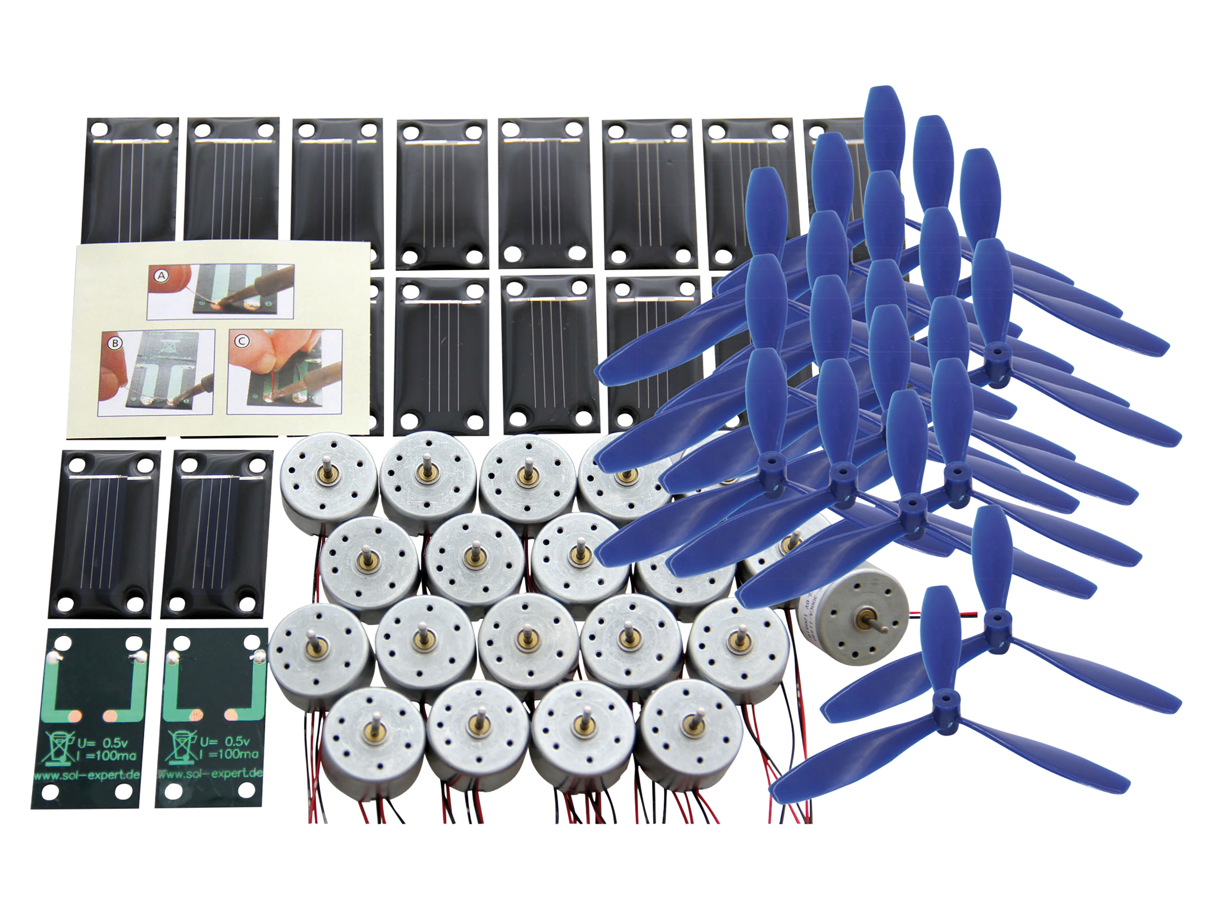 SOL-EXPERT Klassensatz Solarantrieb Sonnenschein l - Lötanschluss, mit Luftschraube SOL-EXPERT Klassensatz Solarantrieb Sonnenschein l - Lötanschluss, mit Luftschraube