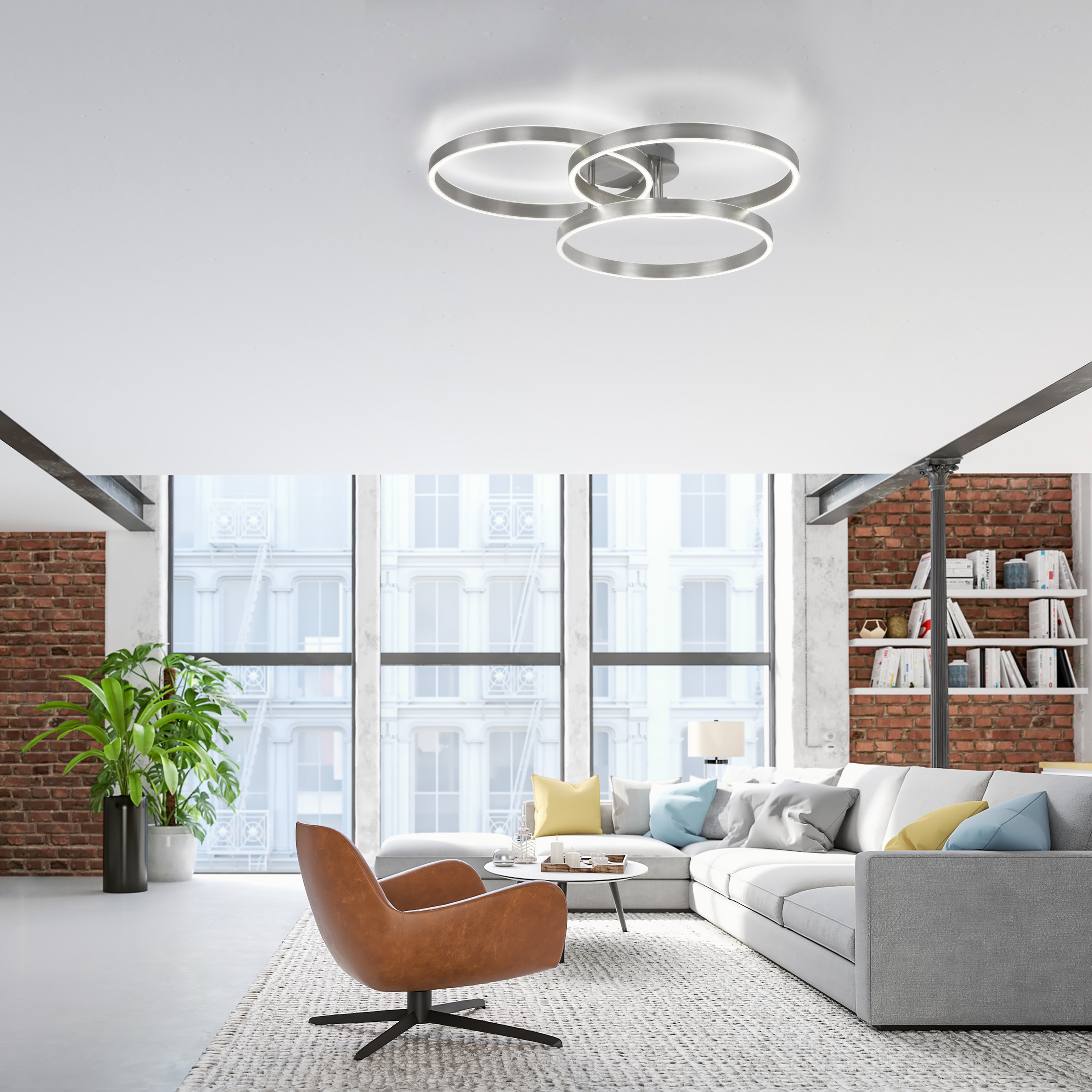 PAUL NEUHAUS LED-Deckenleuchte 6233-55 stahl, 48 W, 5000 lm, CCT PAUL NEUHAUS LED-Deckenleuchte 6233-55 stahl, 48 W, 5000 lm, CCT