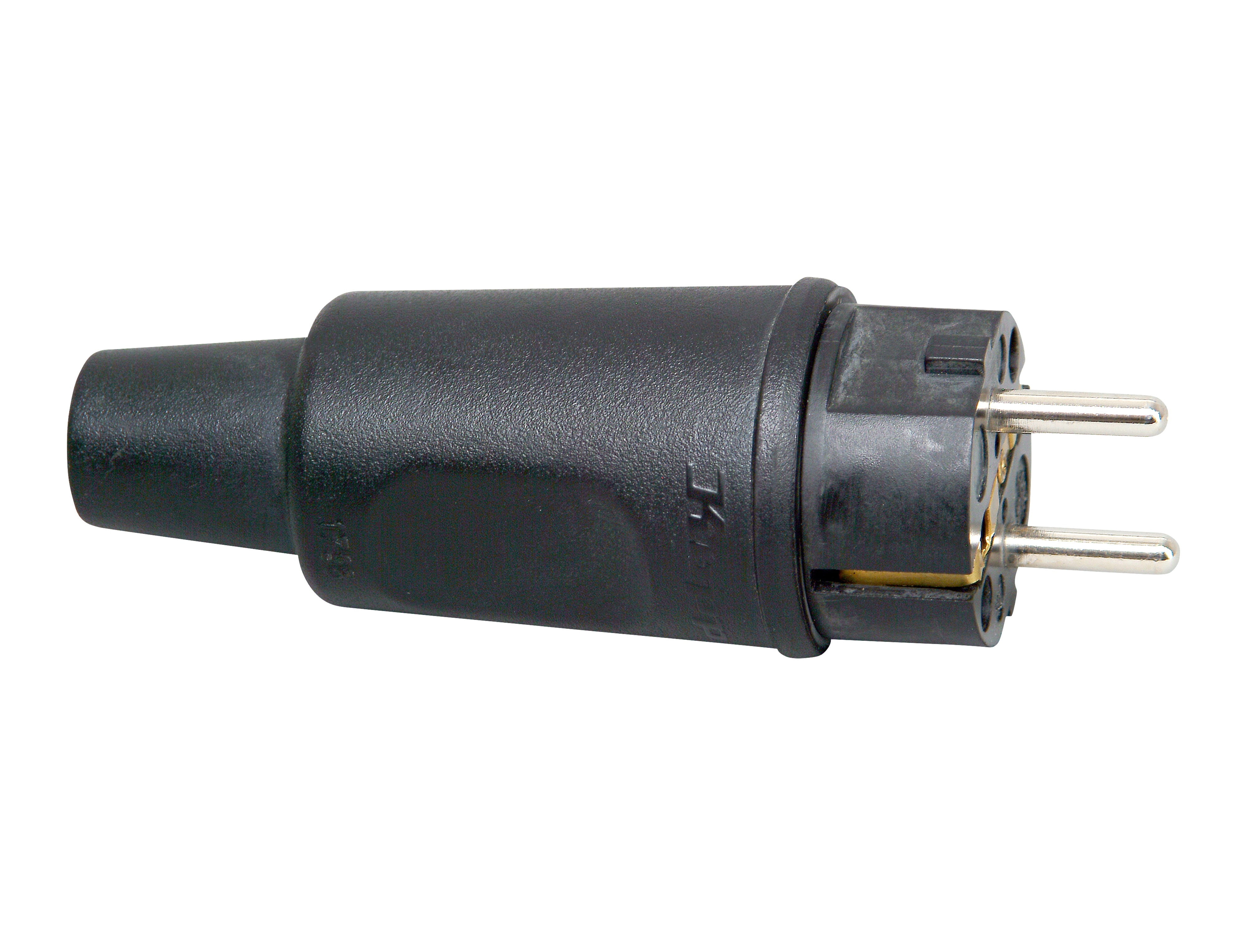 KOPP Schutzkontakt-Stecker 179016004, Vollgummi, 2 Stecksystemen, schwarz KOPP Schutzkontakt-Stecker 179016004, Vollgummi, 2 Stecksystemen, schwarz