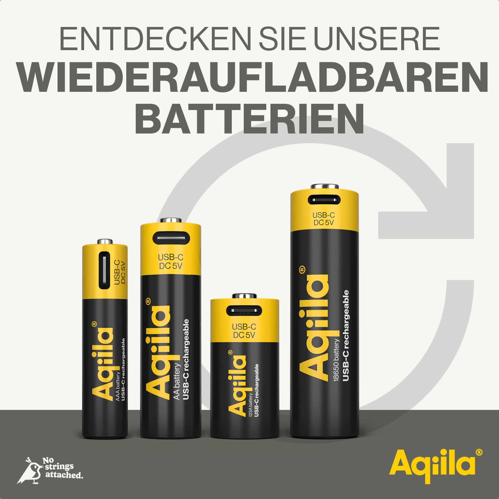 AQIILA Li-lon-Akku, AA, USB-C, 1,5 V, 4er Pack Li-lon-Akku AQILLA, AA, USB-C, 1,5 V, 4er Pack