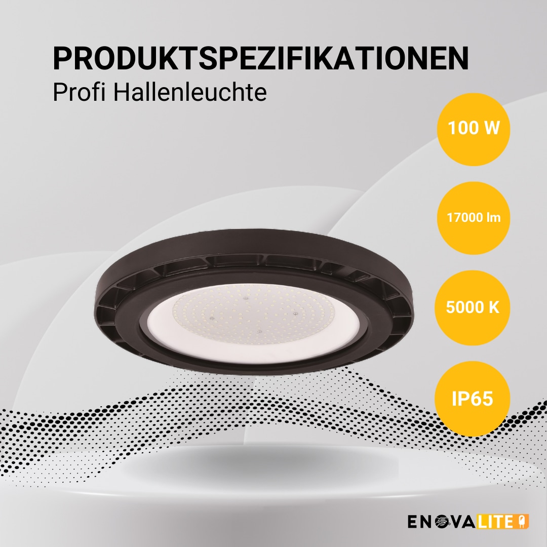 ENOVALITE LED-Highbay-Leuchte, EEK: C, 100 W, 17000 lm, 5000 K ENOVALITE LED-Highbay-Leuchte, EEK: C, 100 W, 17000 lm, 5000 K
