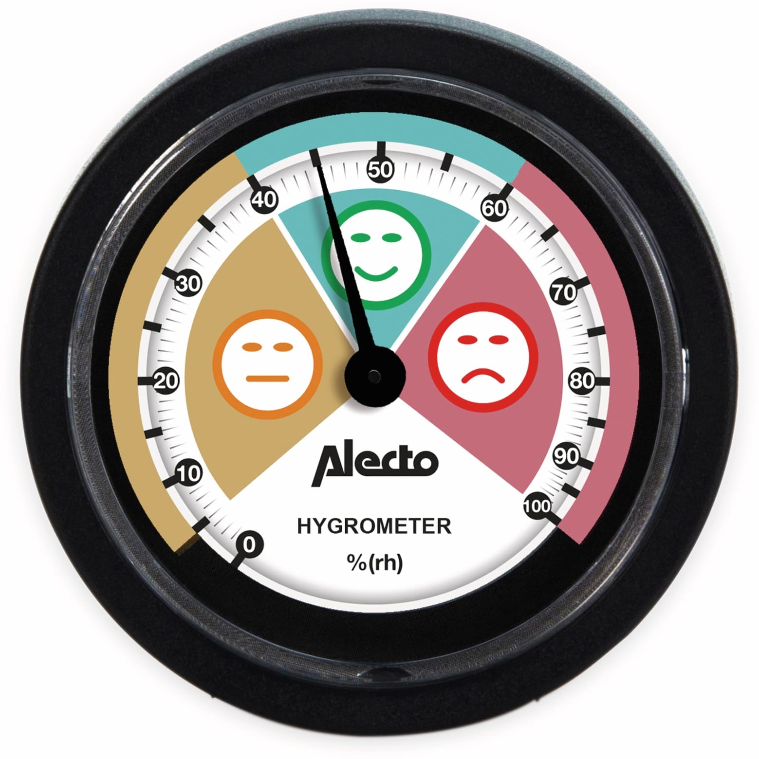 ALECTO Analoges Hygrometer WS-05, für den Innenbereich, schwarz ALECTO Analoges Hygrometer WS-05, für den Innenbereich, schwarz