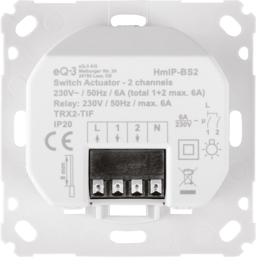 HOMEMATIC IP 156757A0, Schaltaktor für Markenschalter - 2-fach HOMEMATIC IP 156757A0, Schaltaktor für Markenschalter - 2-fach