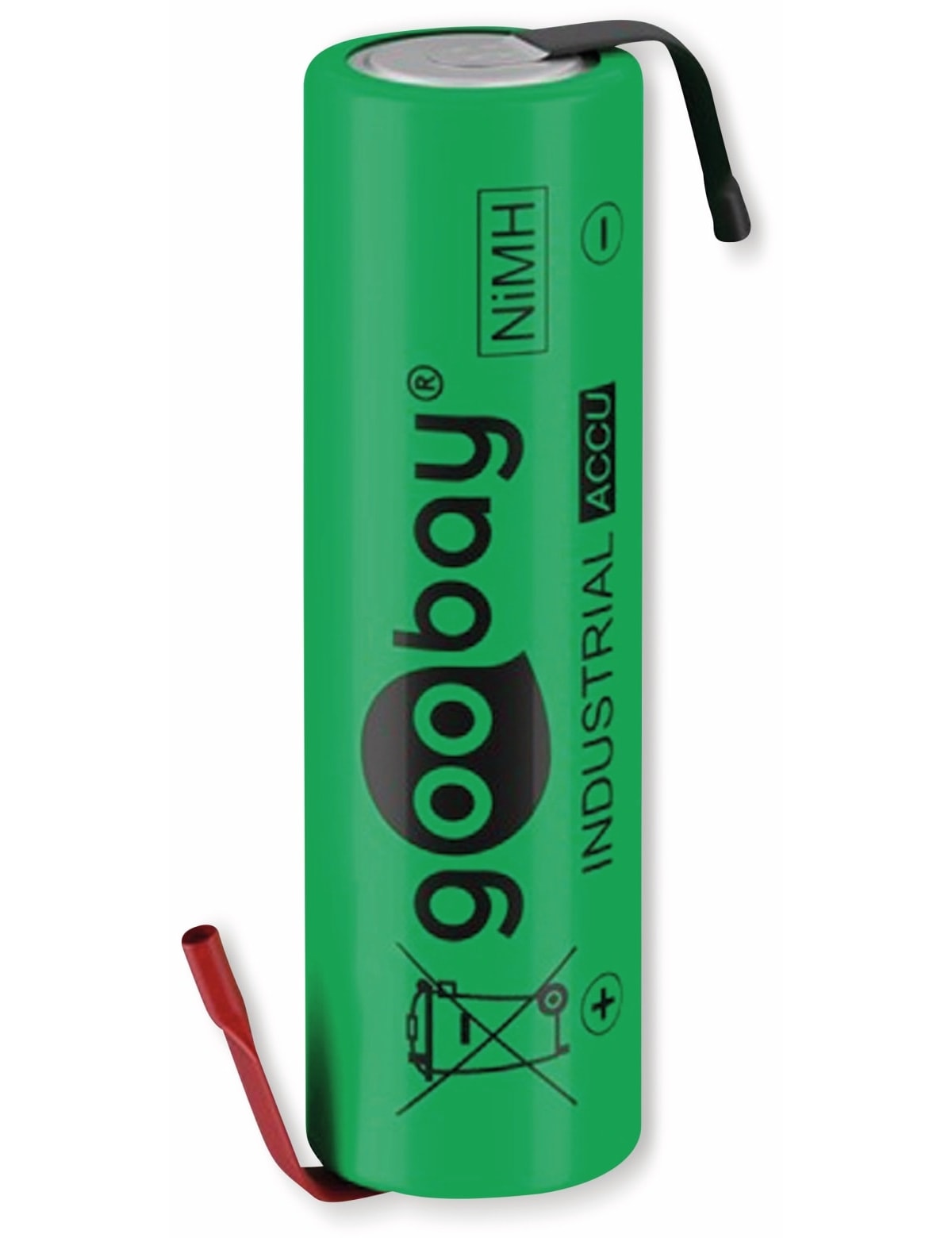 GOOBAY NiMH-Akku, AA, 55509, 2100 mAh, Lötfahnen, 1 Stück GOOBAY NiMH-Akku, AA, 55509, 2100 mAh, Lötfahnen, 1 Stück