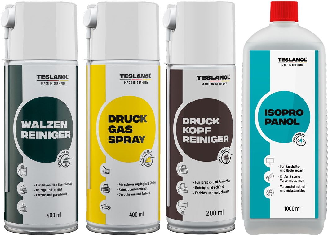 TESLANOL Druckerpflege-Spray-Set, 4-teilig