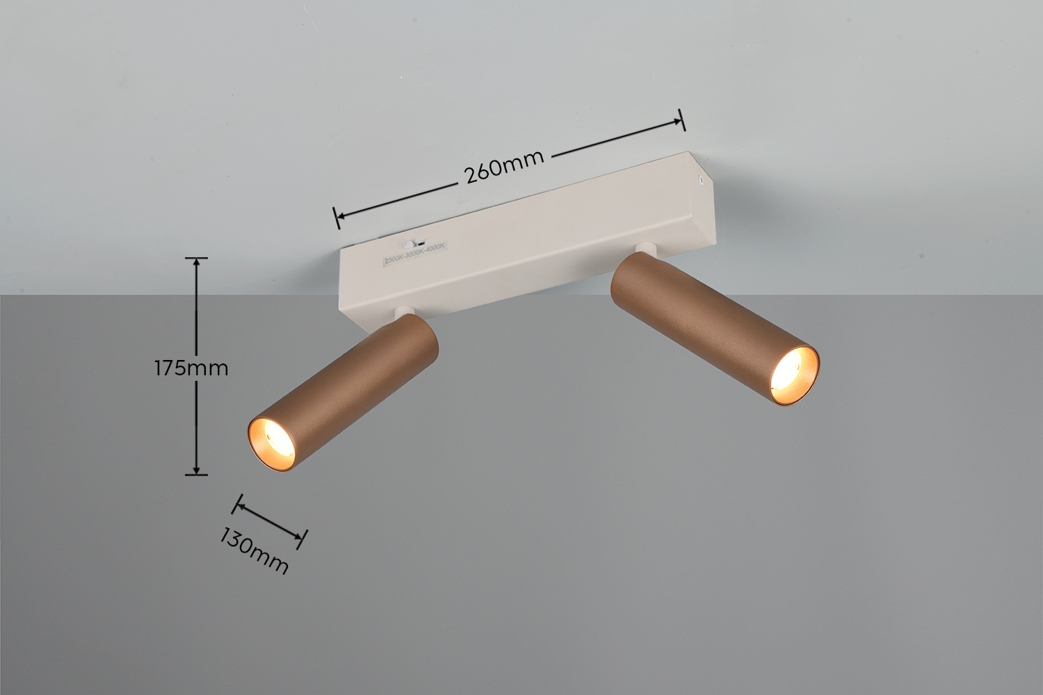 TRIO LED-Spotleuchte AMBALA, 849210265, 2-fach, 2x 5,5 W, 2x 500 ml, coffee TRIO LED-Spotleuchte AMBALA, 849210265, 2-fach, 2x 5,5 W, 2x 500 ml, coffee
