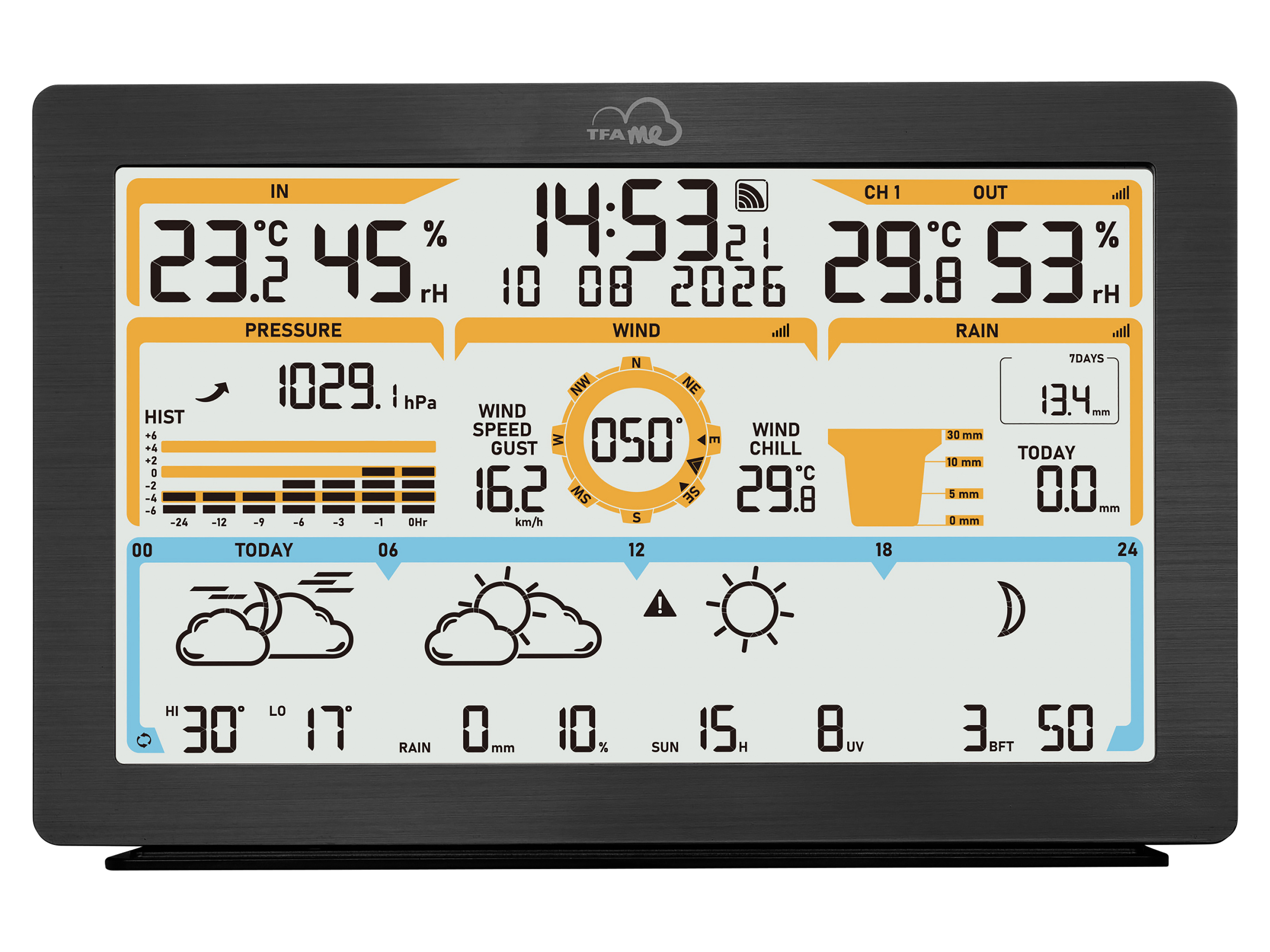 TFA WLAN Funk-Wetterstation TFA.me ID-05, schwarz TFA WLAN Funk-Wetterstation TFA.me ID-05, schwarz