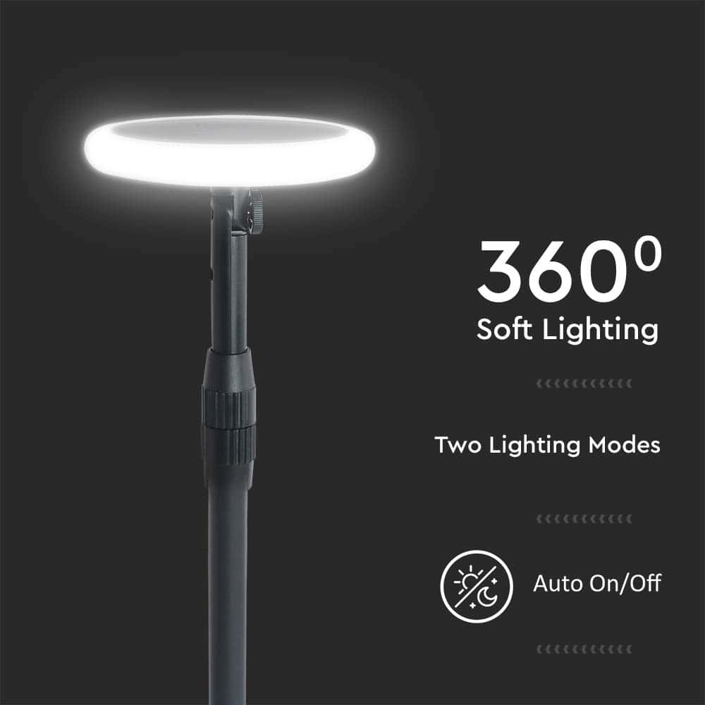 V-TAC Solar LED-Gartenleuchte VT-943, 3 W, 4000 K, schwarz, 2 Stück V-TAC Solar LED-Gartenleuchte VT-943, 3 W, 4000 K, schwarz, 2 Stück