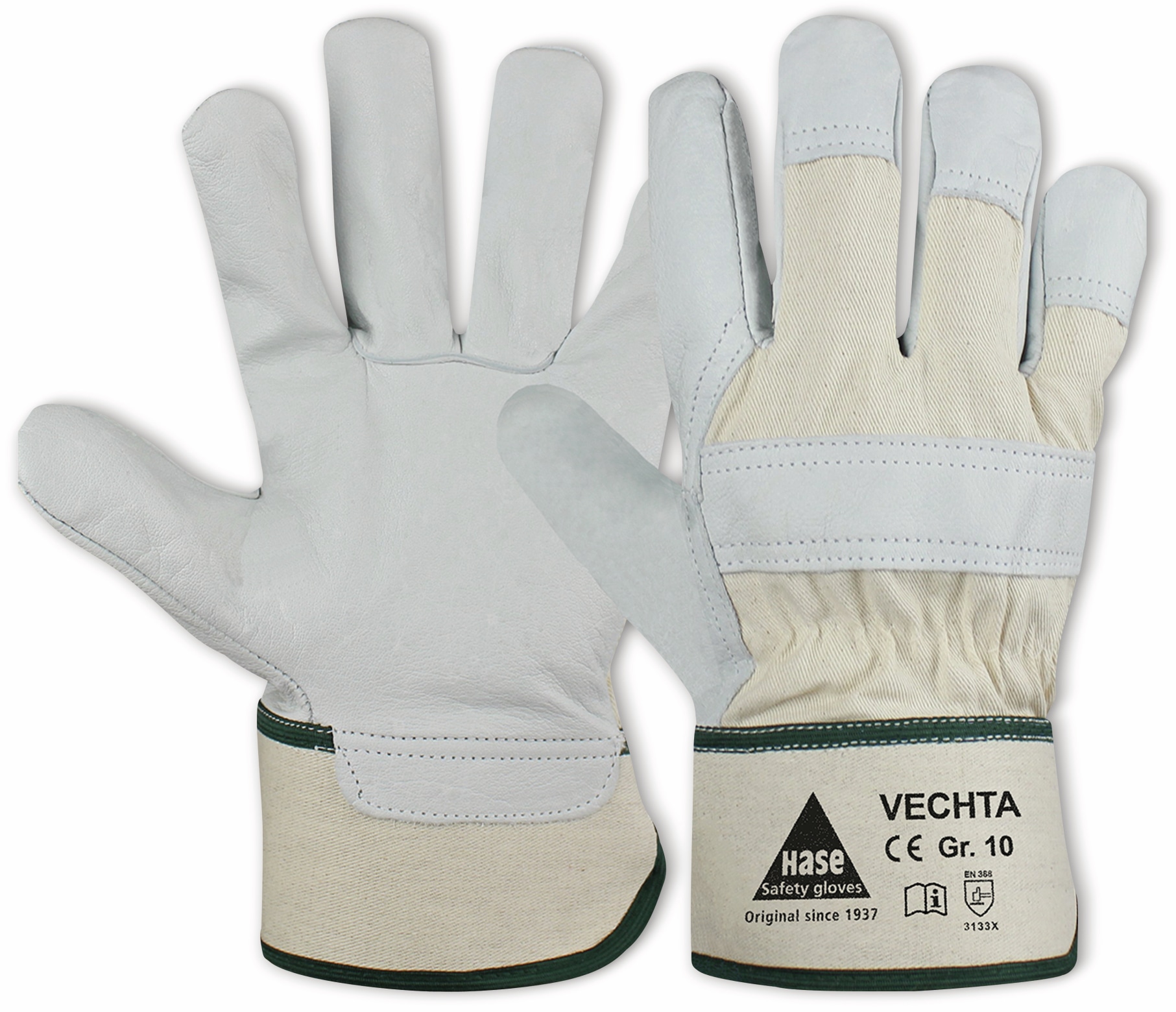 HASE SAFETY GLOVES Arbeitshandschuhe Narbenleder, EN 388, EN 420, Größe 10 HASE SAFETY GLOVES Arbeitshandschuhe Narbenleder, EN 388, EN 420, Größe 10