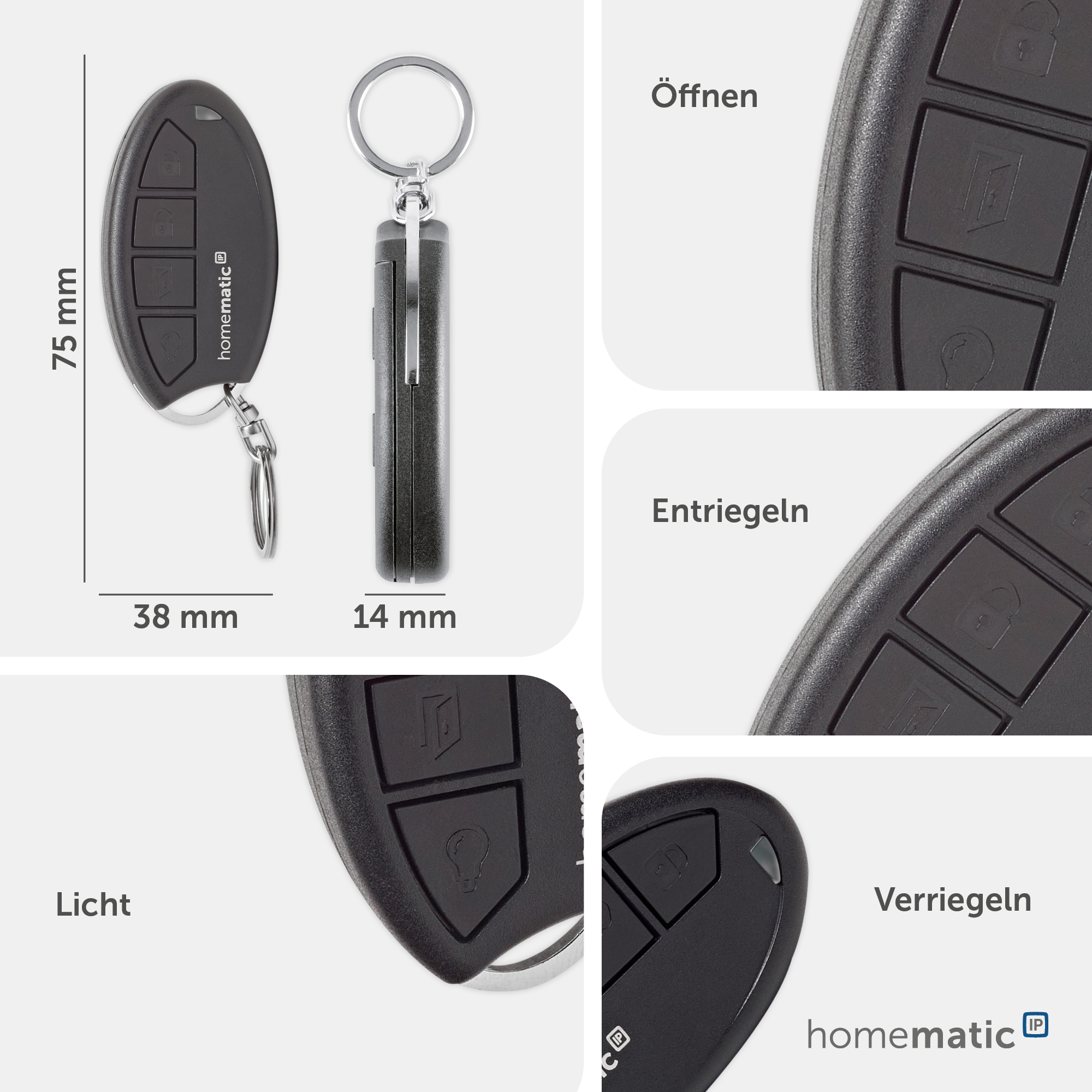 HOMEMATIC IP Smart Home 142561A0, Schlüsselbundfernbedienung - Zutritt HOMEMATIC IP Smart Home 142561A0, Schlüsselbundfernbedienung - Zutritt