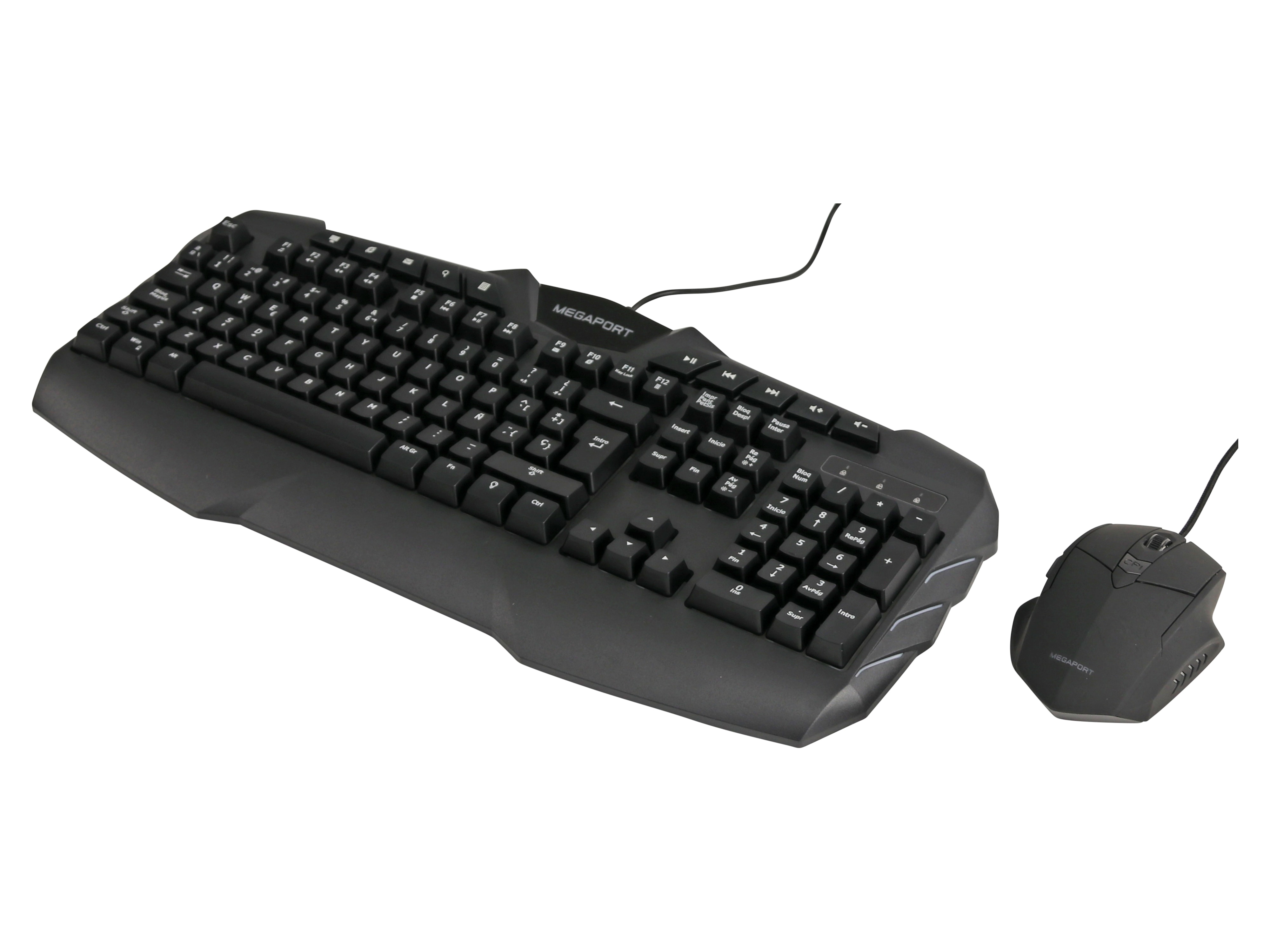 Tastatur/Maus-Set, MEGAPORT, M-GCM600, spanisches Tastaturlayout Tastatur/Maus-Set, MEGAPORT, M-GCM600, spanisches Tastaturlayout