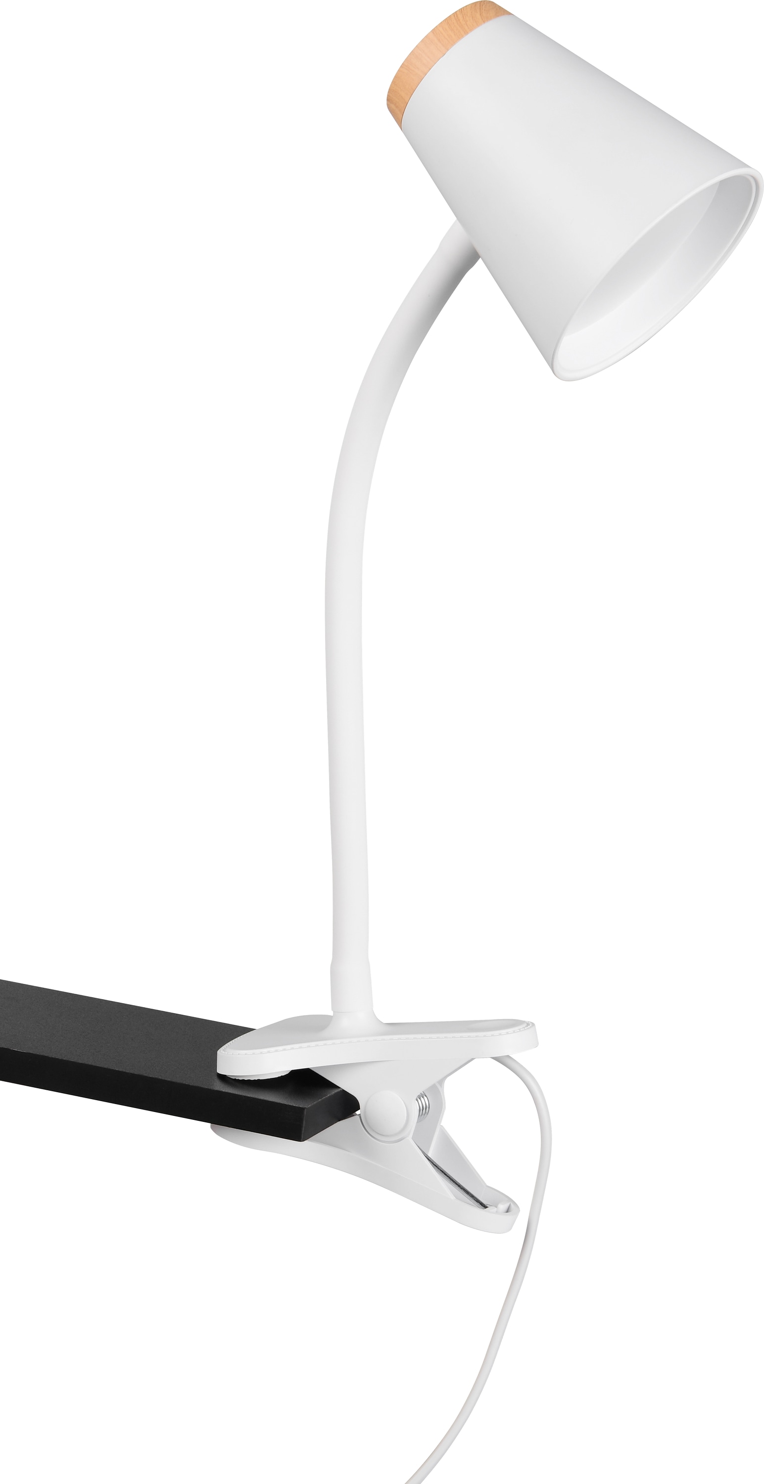 REALITY LED-Klemmleuchte PONGO, R25831101, 4,5W, 500lm, 3000K, weiß REALITY LED-Klemmleuchte PONGO, R25831101, 4,5W, 500lm, 3000K, weiß