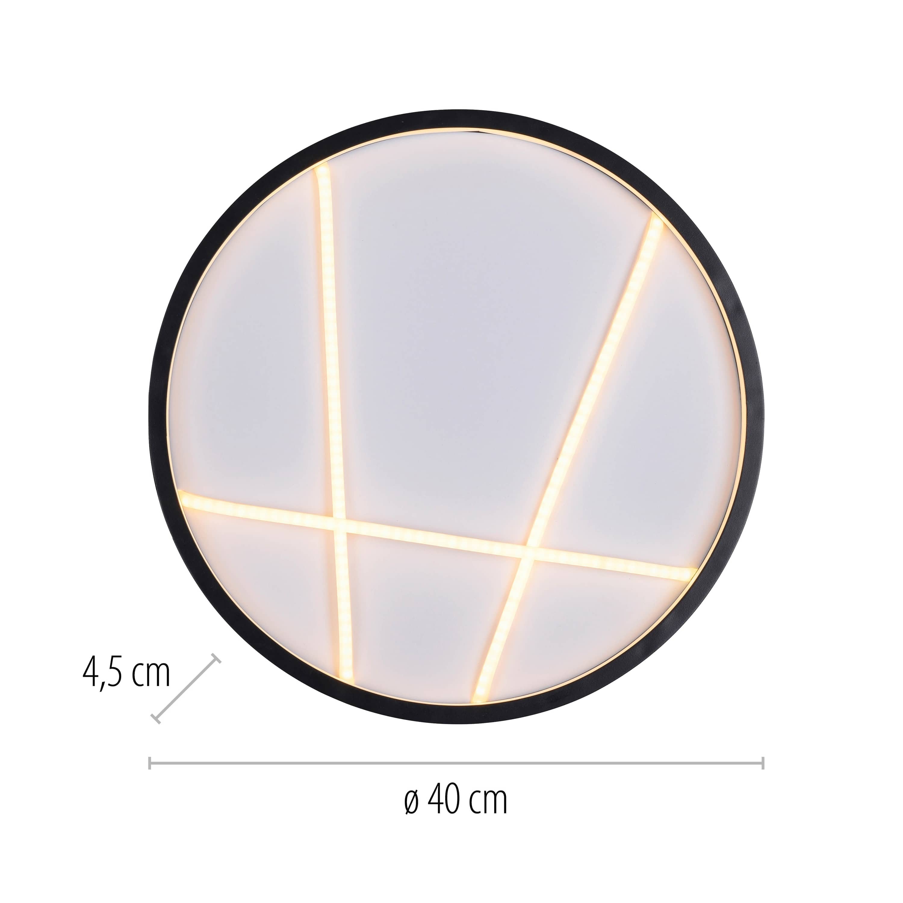JUST LIGHT LED-Deckenleuchte 14091-18, 33W, 3000K, 4250lm, warmweiß, IP20, schwarz JUST LIGHT LED-Deckenleuchte 14091-18, 33W, 3000K, 4250lm, warmweiß, IP20, schwarz