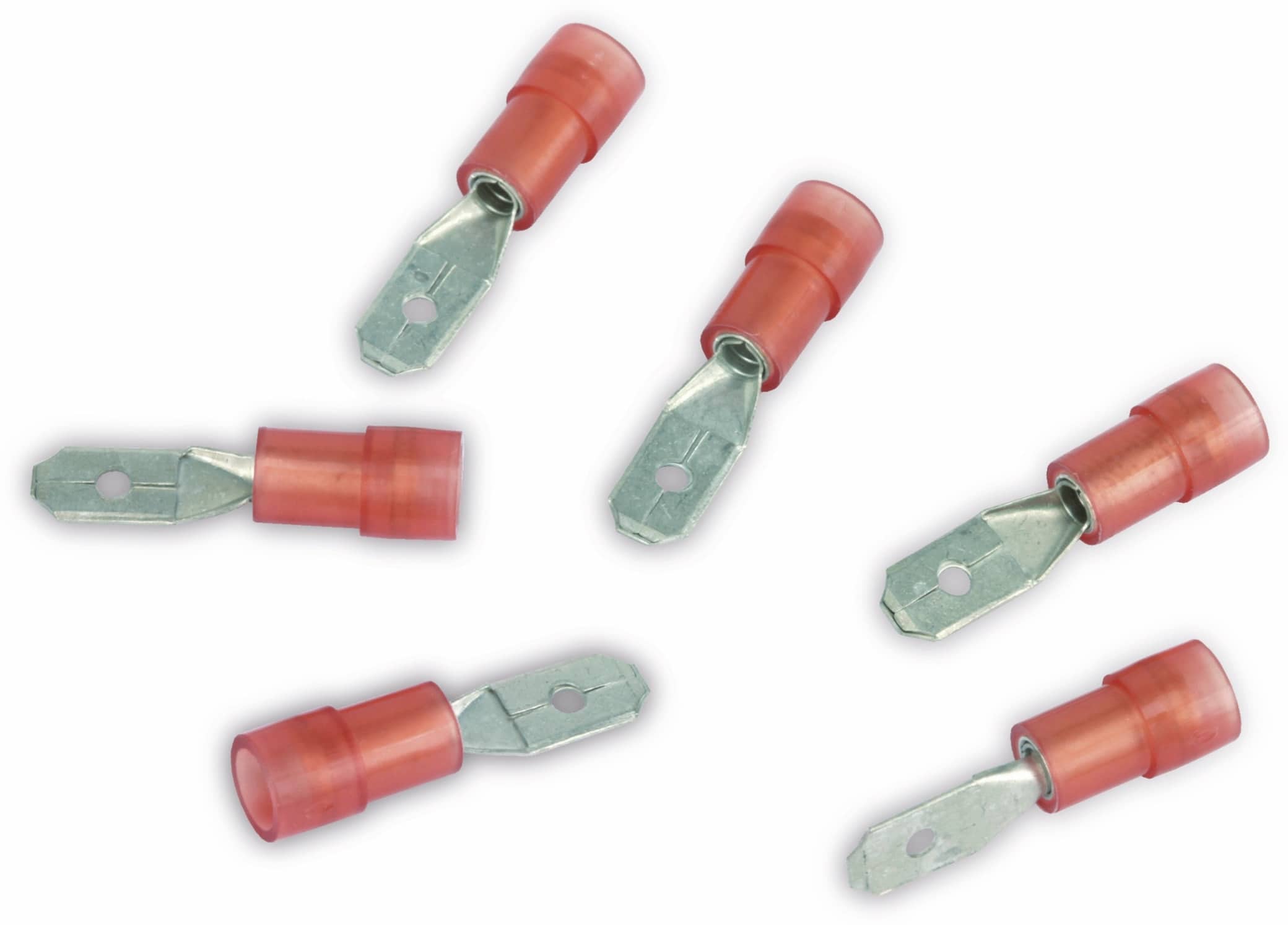 Flachstecker, 4,8 mm, rot, 10 Stück