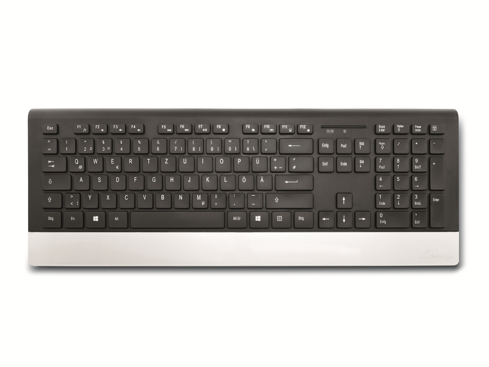 MEDIARANGE Funk-Tastatur- und Maus-Set MROS105, QWERTZ, schwarz-silber MEDIARANGE Funk-Tastatur- und Maus-Set MROS105, QWERTZ, schwarz-silber