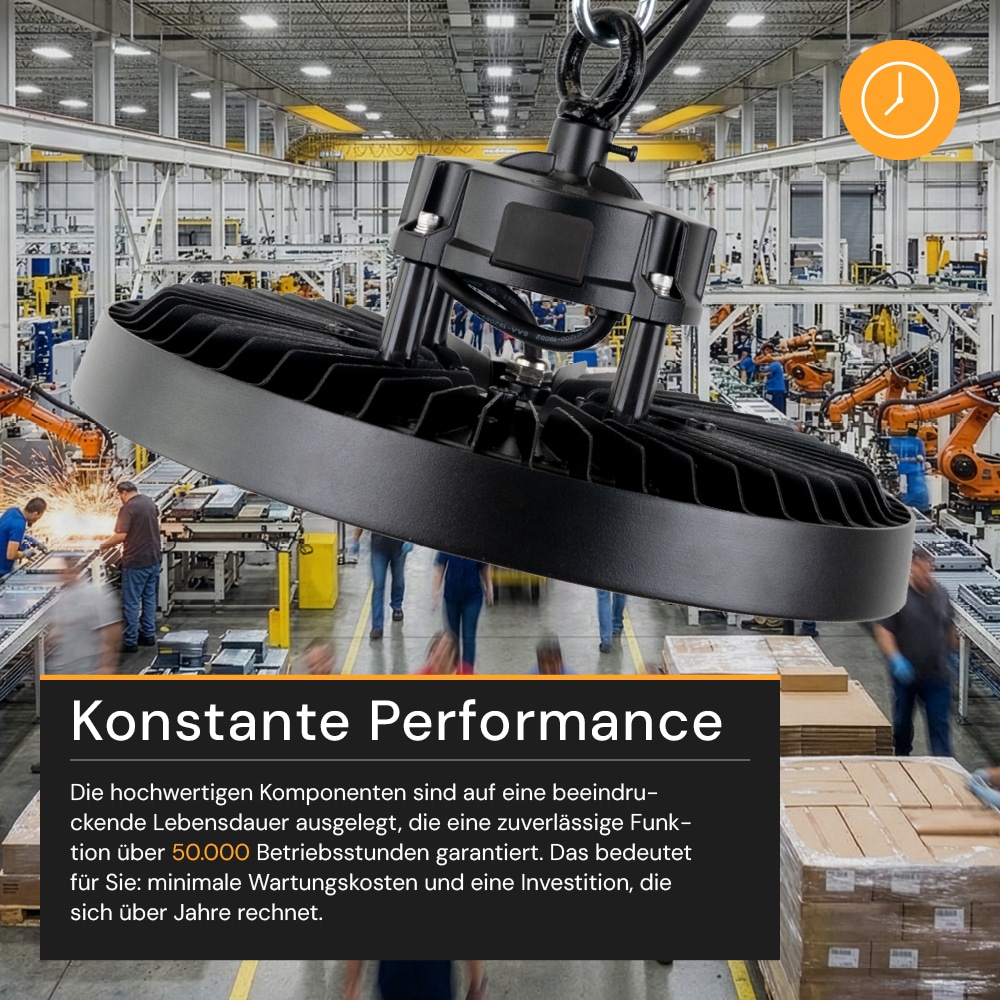 ENOVALITE LED-Highbay-Leuchte, UFO, EEK: D, 200W, 28000lm, CCT, schwarz ENOVALITE LED-Highbay-Leuchte, UFO, EEK: D, 200W, 28000lm, 5500K, schwarz