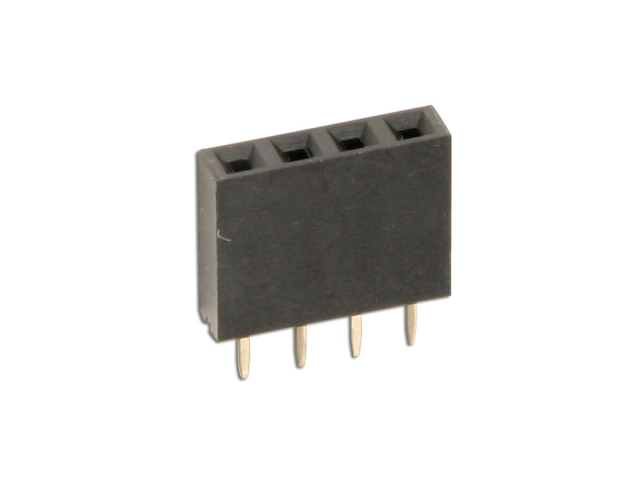 CONNFLY ELECTRONIC Buchsenleiste, vergoldet, 1x 4-polig CONNFLY ELECTRONIC Buchsenleiste, vergoldet, 1x 4-polig