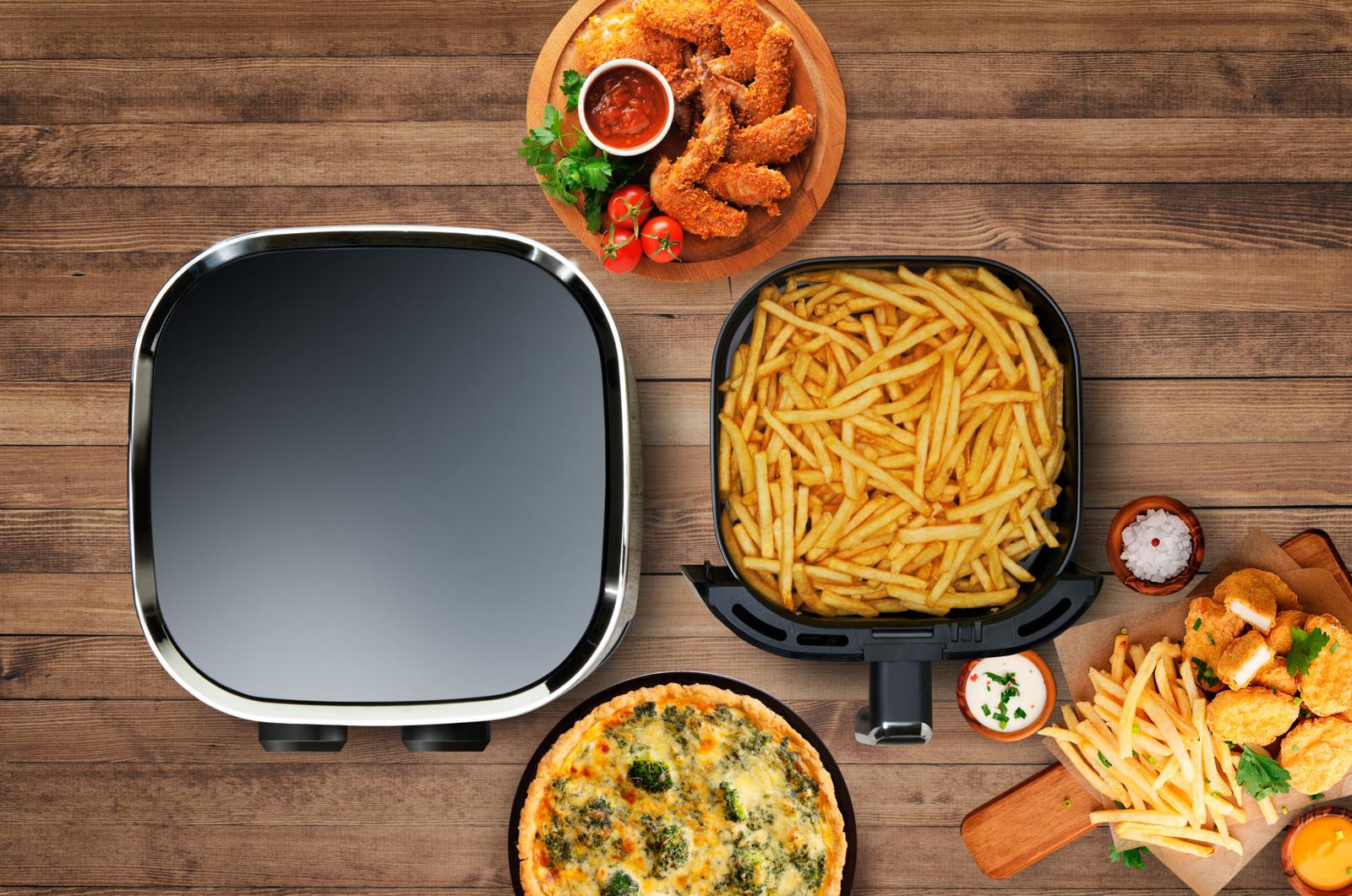 ALPINA Heißluftfritteuse 4,5L, 1400W, Timerfunktion, 1-4 Personen