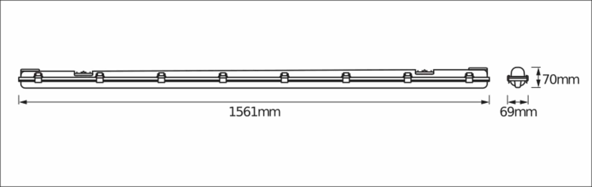 OSRAM LED-Feuchtraumleuchte Submarine, G13, 19 W, 2050 lm, 4000 K, IP65, neutralweiß OSRAM LED-Feuchtraumleuchte Submarine, G13, 19 W, 2050 lm, 4000 K, IP65, neutralweiß