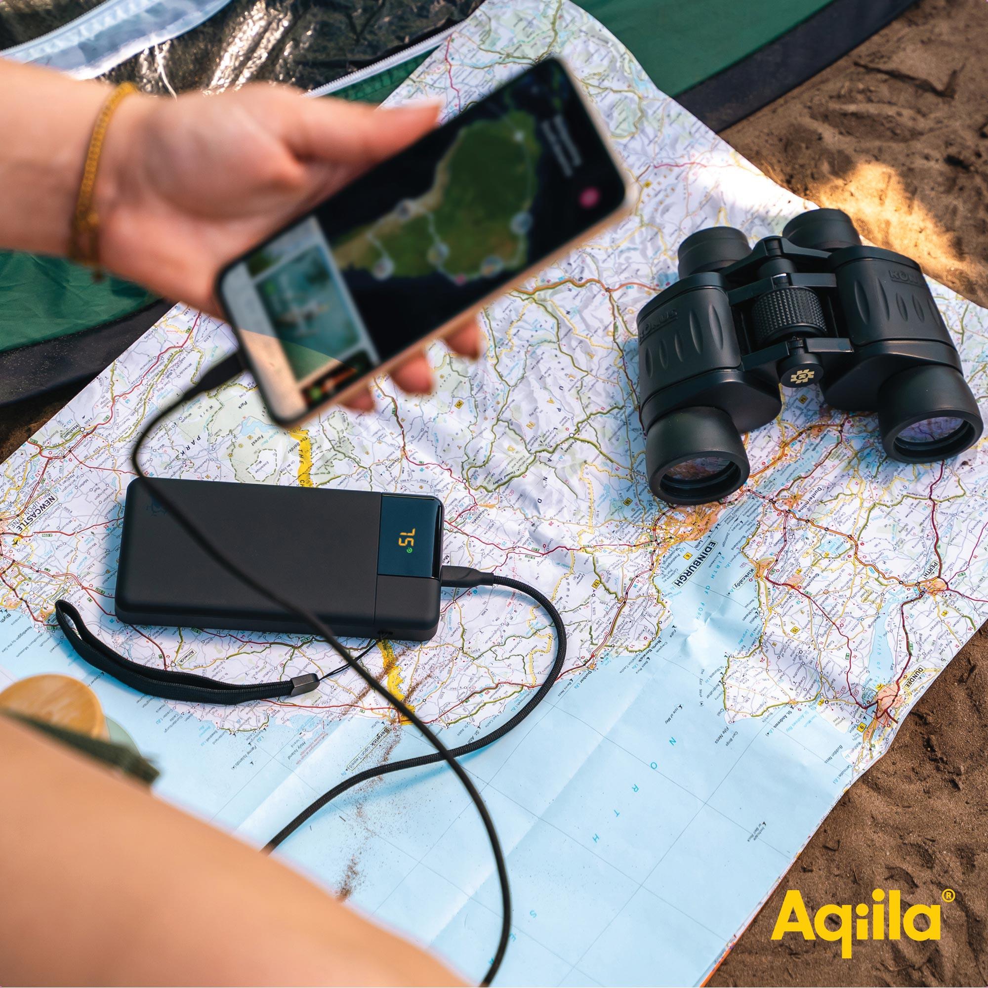 AQIILA Powerbank Powerbird B10, 20 W, 10.000mAh, 1x USB-A, 2x USB-C, schwarz AQIILA Powerbank Powerbird B10, 20 W, 10.000mAh, 1x USB-A, 2x USB-C, schwarz