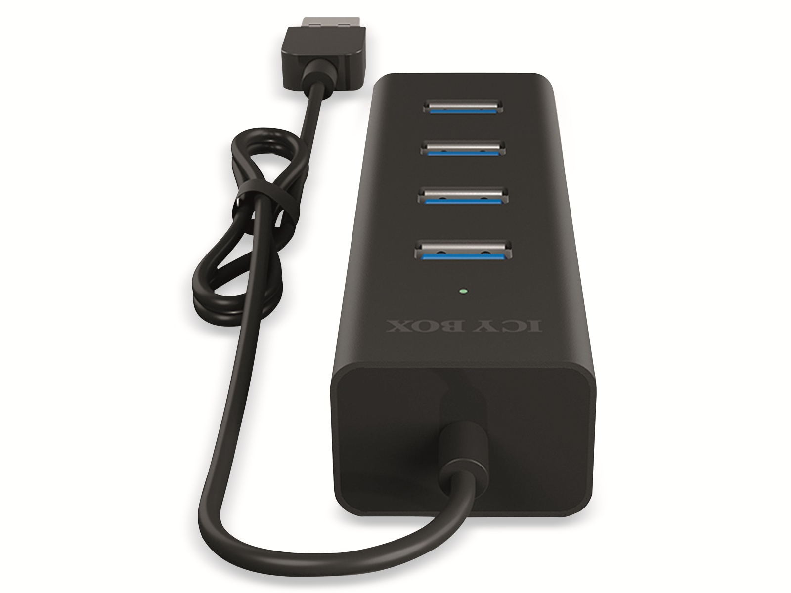 ICY BOX USB-Hub IB-HUB1409-U3, 4-port, Alumnium, schwarz ICY BOX USB-Hub IB-HUB1409-U3, 4-port, Alumnium, schwarz