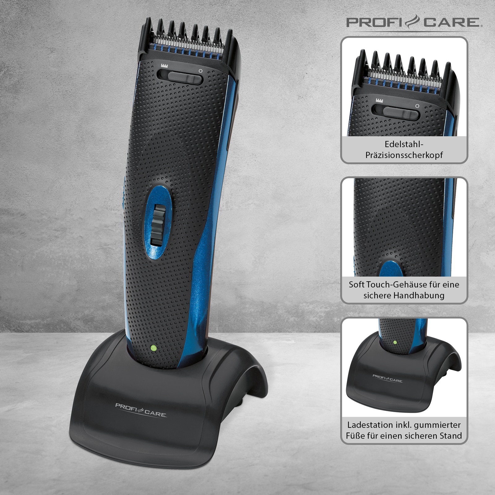 PROFI CARE Haar- und Bartschneide-Set PC-HSM/R 3052 NE, Akku PROFI CARE Haar- und Bartschneide-Set PC-HSM/R 3052 NE, Akku