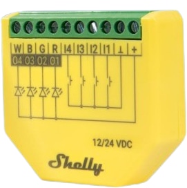 SHELLY LED-Lichtcontroller Plus RGBW, PM, BT, WLAN, Unterputz, gelb SHELLY LED-Lichtcontroller Plus RGBW, PM, BT, WLAN, Unterputz, gelb