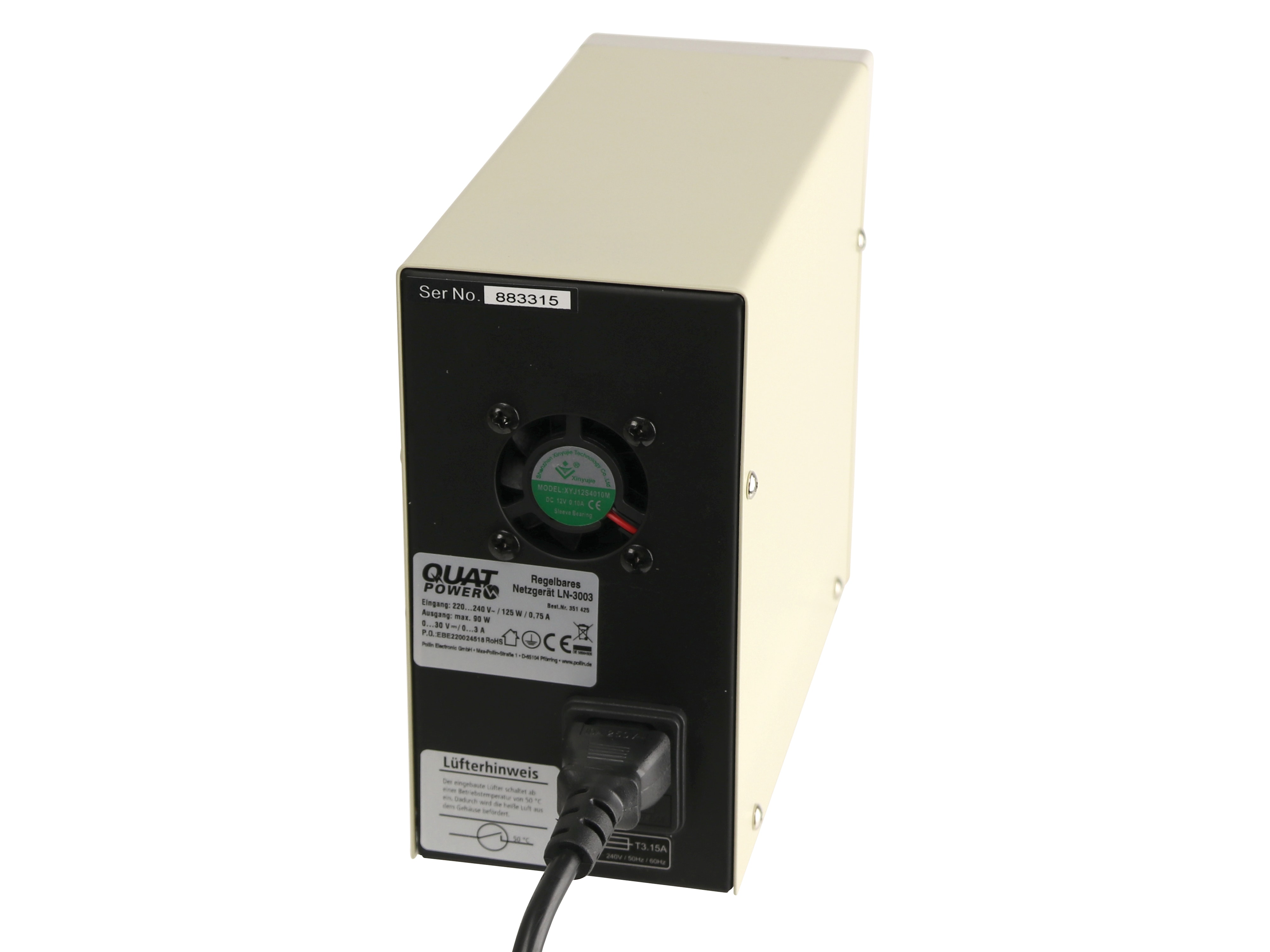 QUATPOWER Labornetzgerät LN-5003XE, 0...50 V-, 0...3 A QUATPOWER Labornetzgerät LN-5003XE, 0...50 V-, 0...3 A