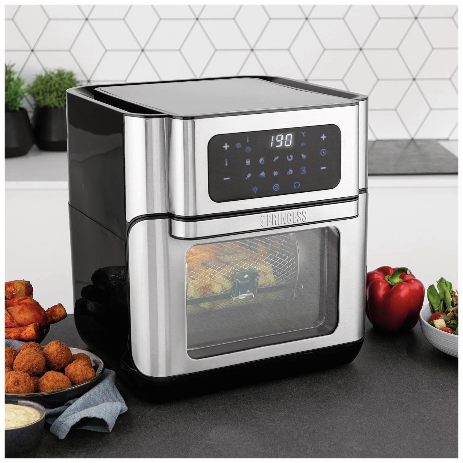 PRINCESS Heißluftfritteuse Aerofryer Ofen, 10 L, 1500 W PRINCESS Heißluftfritteuse Aerofryer Ofen, 10 L, 1500 W