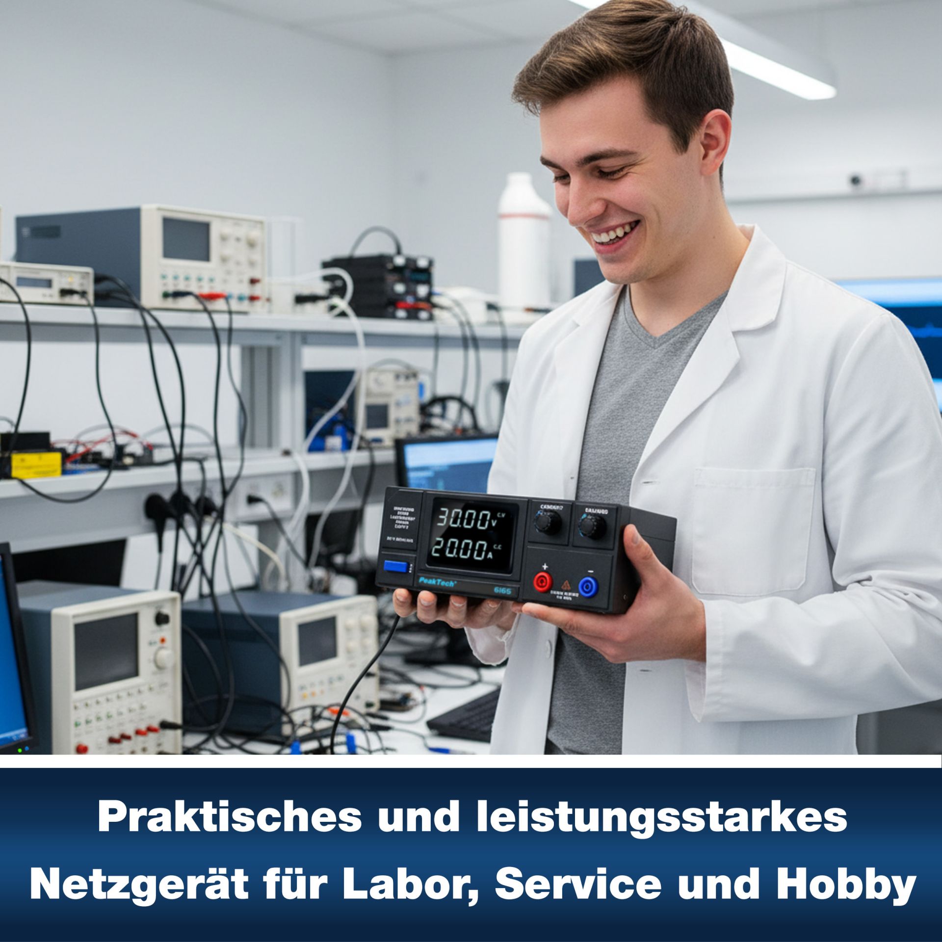 PEAKTECH Labornetzgerät P 6165, 1...30 V, 0...20 A, 600 W PEAKTECH Labornetzgerät P 6165, 1...30 V, 0...20 A, 600 W