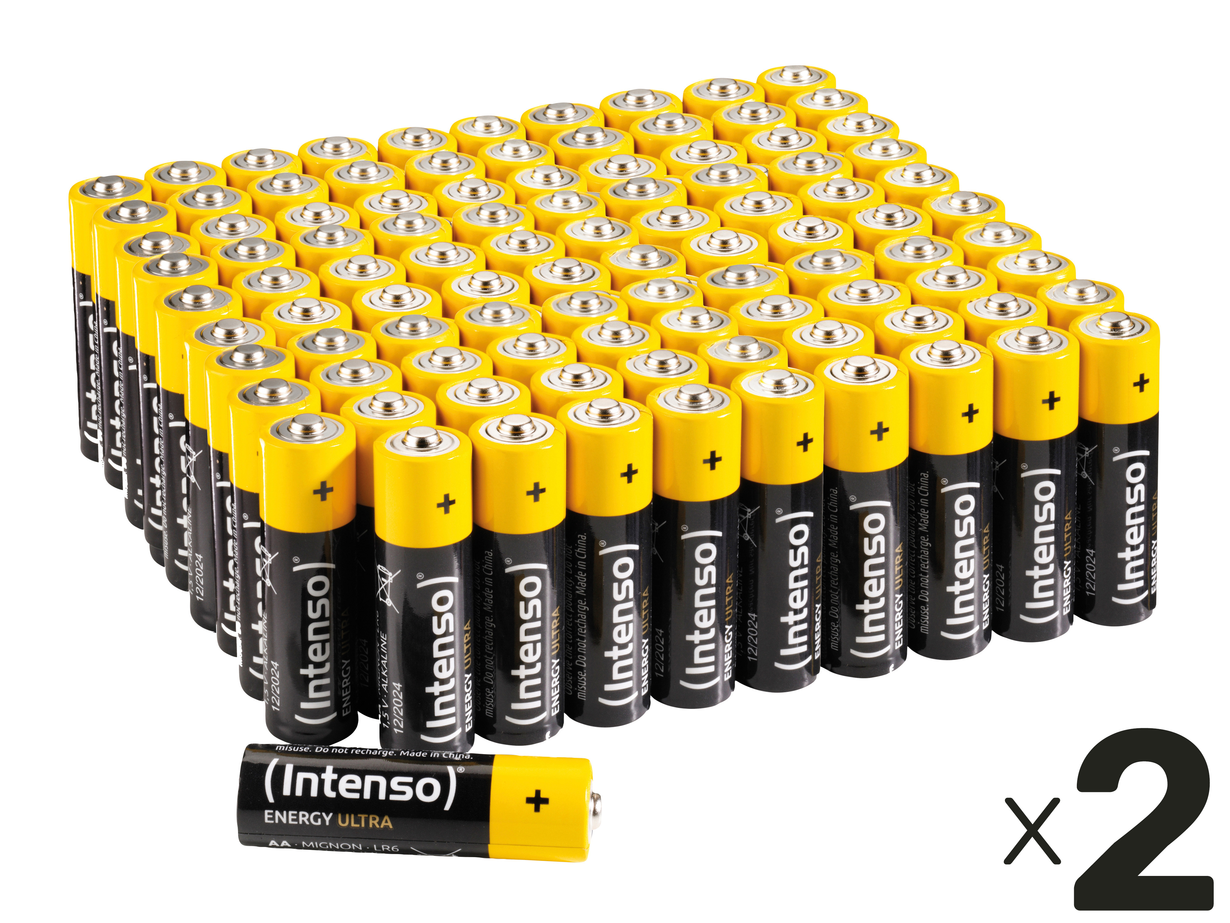 INTENSO Mignon-Batterie-Set Energy Ultra, AA LR06, Alkaline, 200 Stück INTENSO Mignon-Batterie-Set Energy Ultra, AA LR06, 200 Stück