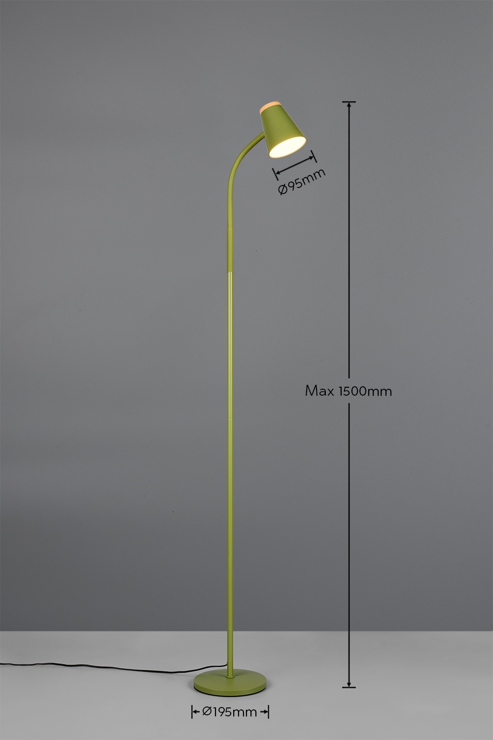 REALITY LED-Stehleuchte PONGO, R45831115, 4,5W, 500lm, 3000K, grün REALITY LED-Stehleuchte PONGO, R45831115, 4,5W, 500lm, 3000K, grün