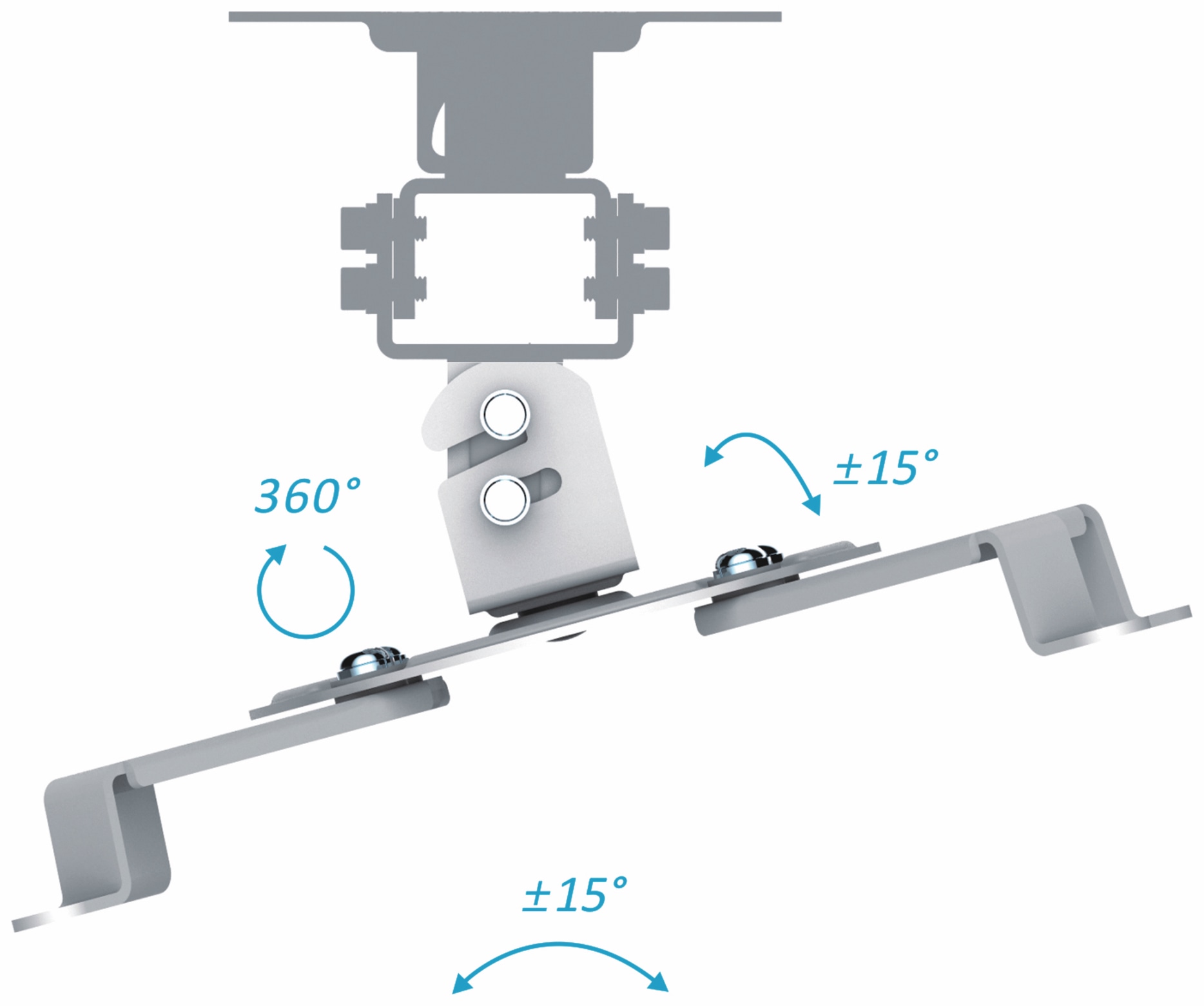PUREMOUNTS Beamer-Deckenhalterung PM-Spider-10W, 54...320mm, weiß
