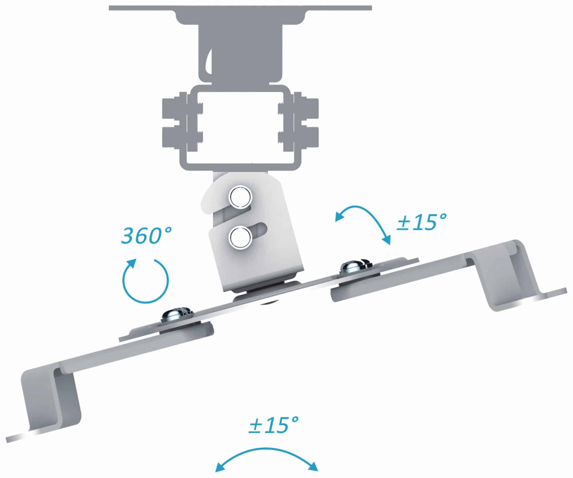 PUREMOUNTS Beamer-Deckenhalterung PM-Spider-10W, 54...320mm, weiß PUREMOUNTS Beamer-Deckenhalterung PM-Spider-10W, 54...320mm, weiß