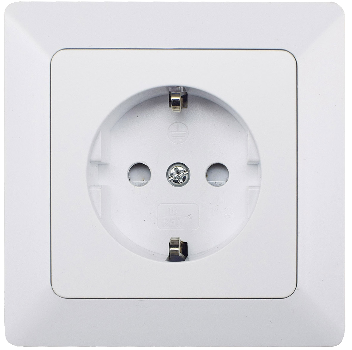 MILOS Schutzkontakt-Steckdose 22770, 16A/250V, Klemmanschluss, weiß matt MILOS Schutzkontakt-Steckdose 22770, 16A/250V, Klemmanschluss, weiß matt