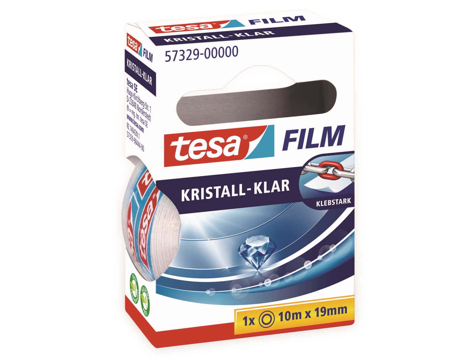 TESA film® kristall-klar, 1 Rolle, 10m:19mm, 57329-00000-03 TESA film® kristall-klar, 1 Rolle, 10m:19mm, 57329-00000-03