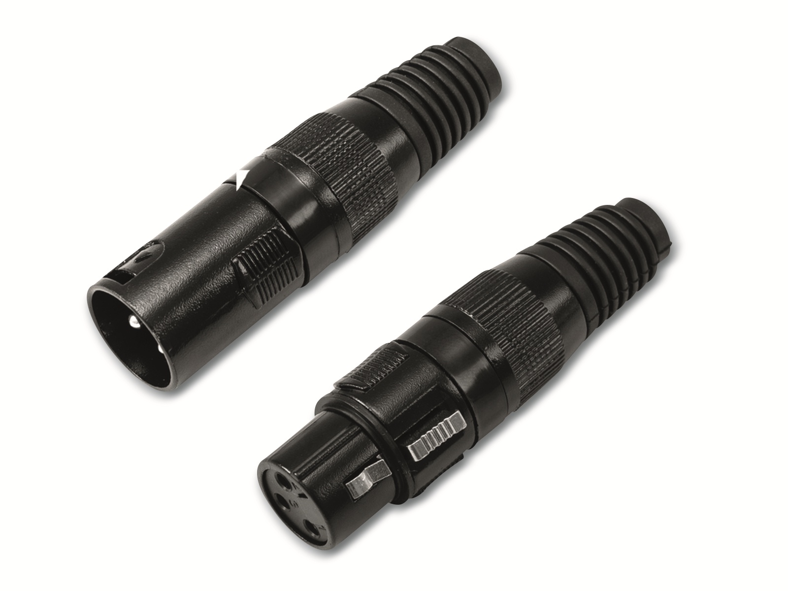 OMNITRONIC XLR-Buchse/Stecker Set 3-polig, schwarzes Gehäuse, 10 Stück OMNITRONIC XLR-Buchse/Stecker Set 3-polig, schwarzes Gehäuse, 10 Stück