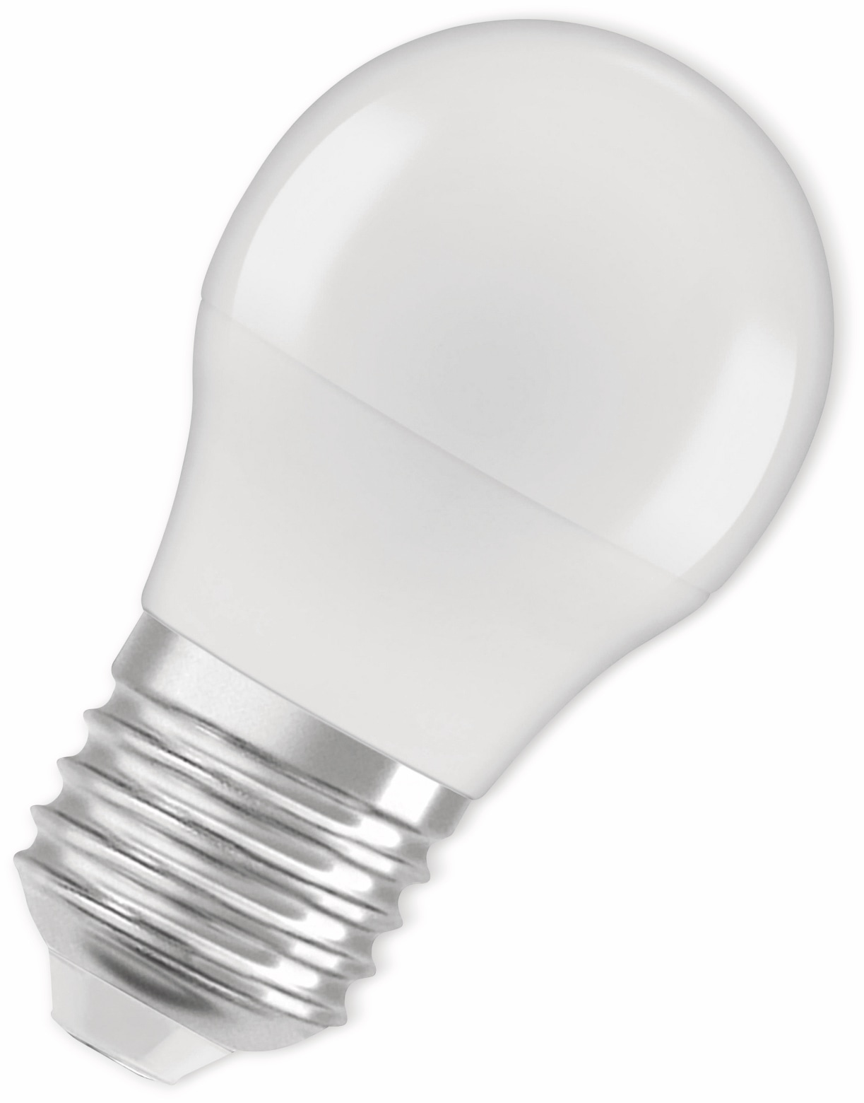 OSRAM LED-Lampe, E27, 4,9 W, 470 lm, 2700 K, P45 Matt, Ø 45 mm OSRAM LED-Lampe, E27, 4,9 W, 470 lm, 2700 K