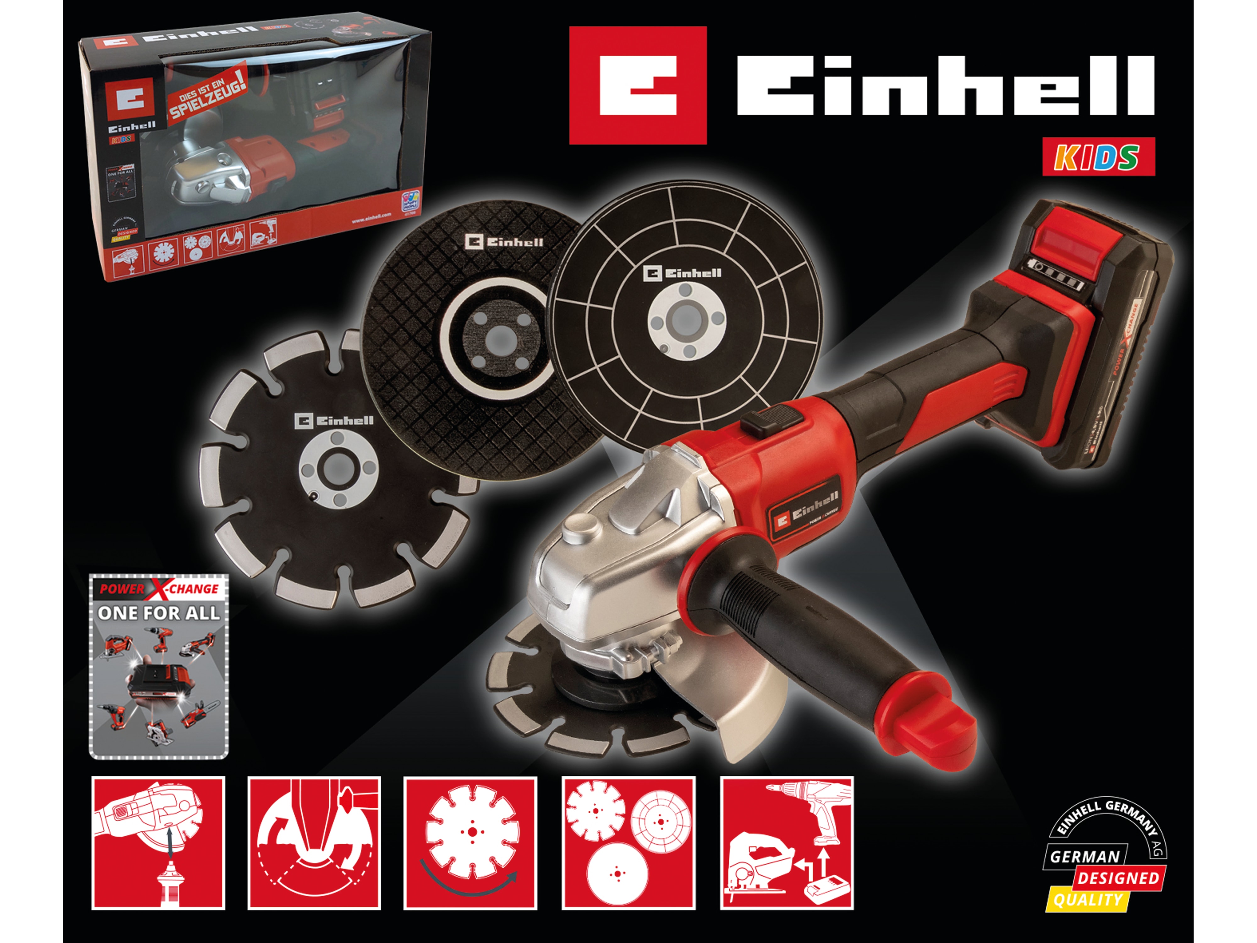 EINHELL KIDS Winkelschleifer Axxio, austauschbare Batterieeinheit EINHELL KIDS Winkelschleifer Axxio, austauschbare Batterieeinheit