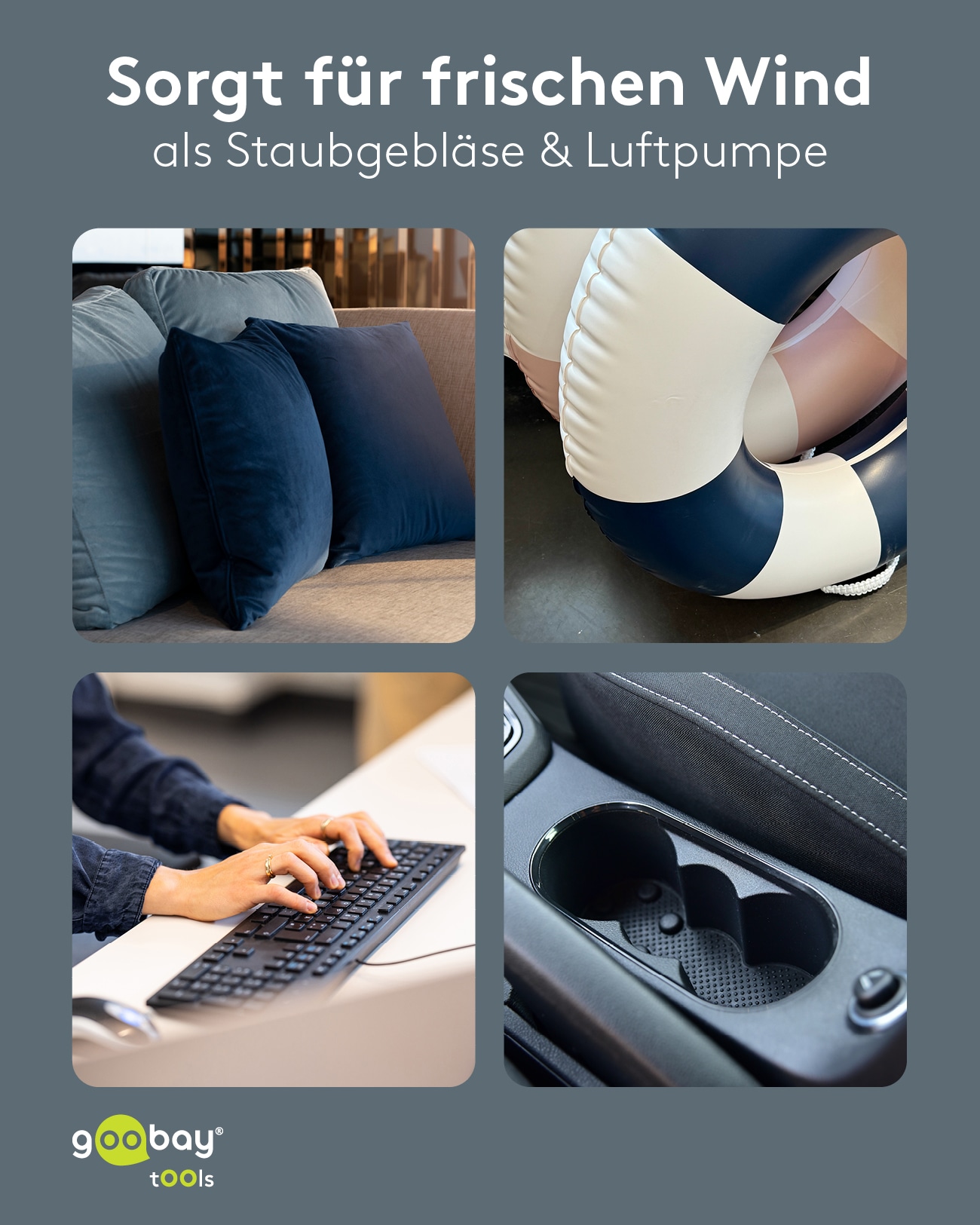 GOOBAY TOOLS Staubgebläse Superior, 180 W, mit 11 Aufsätzen